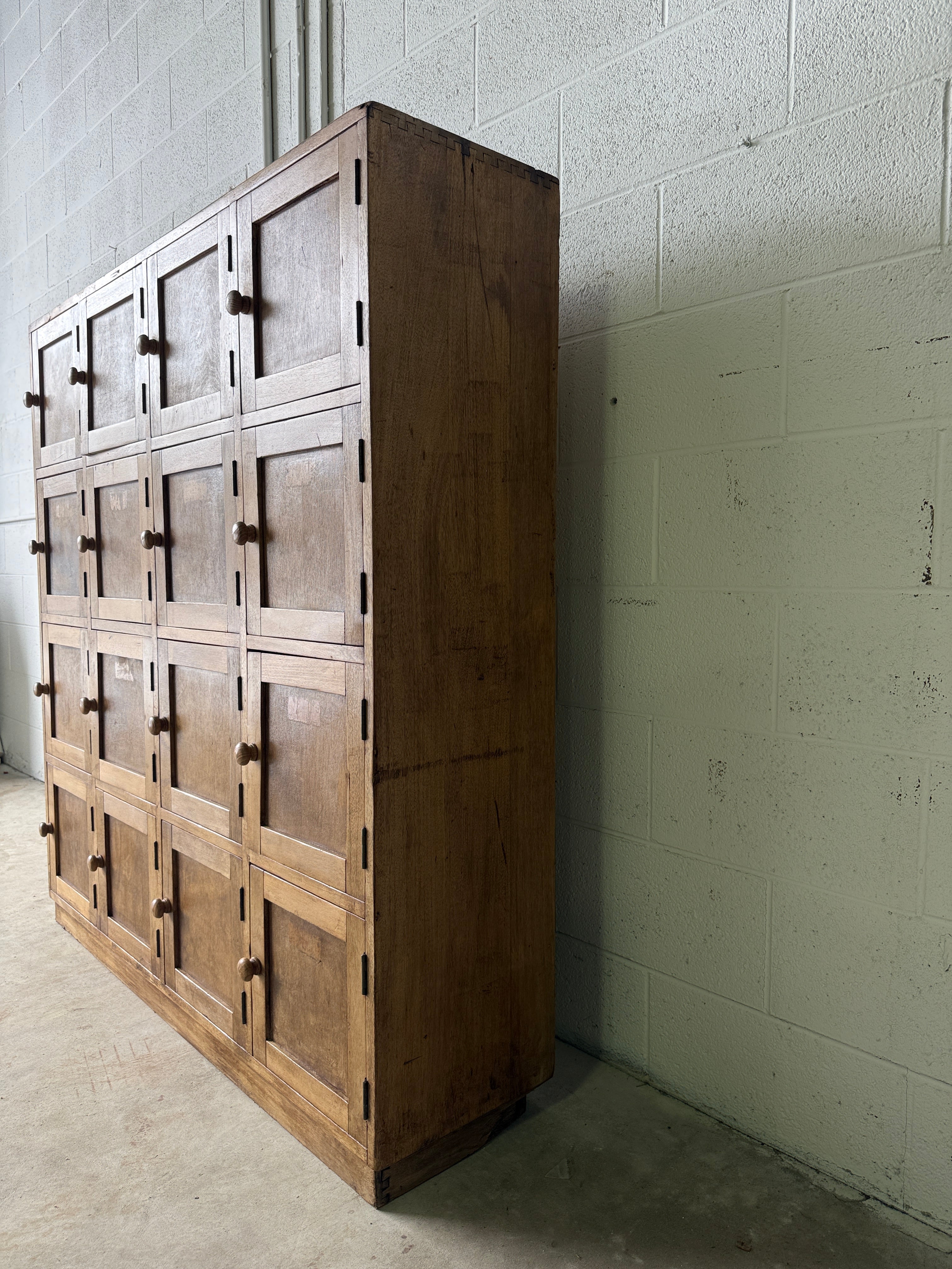 Late Victorian pine cubbies/lockers