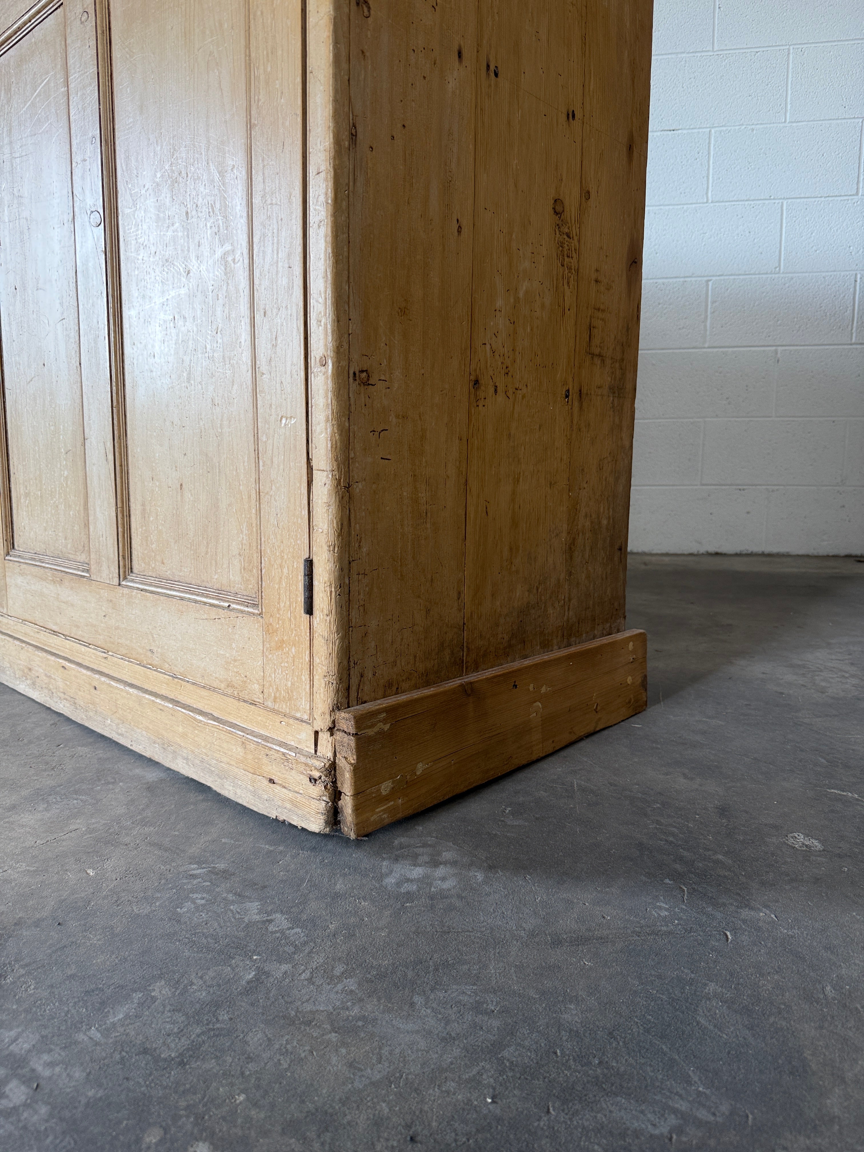 Monumental English pine sideboard