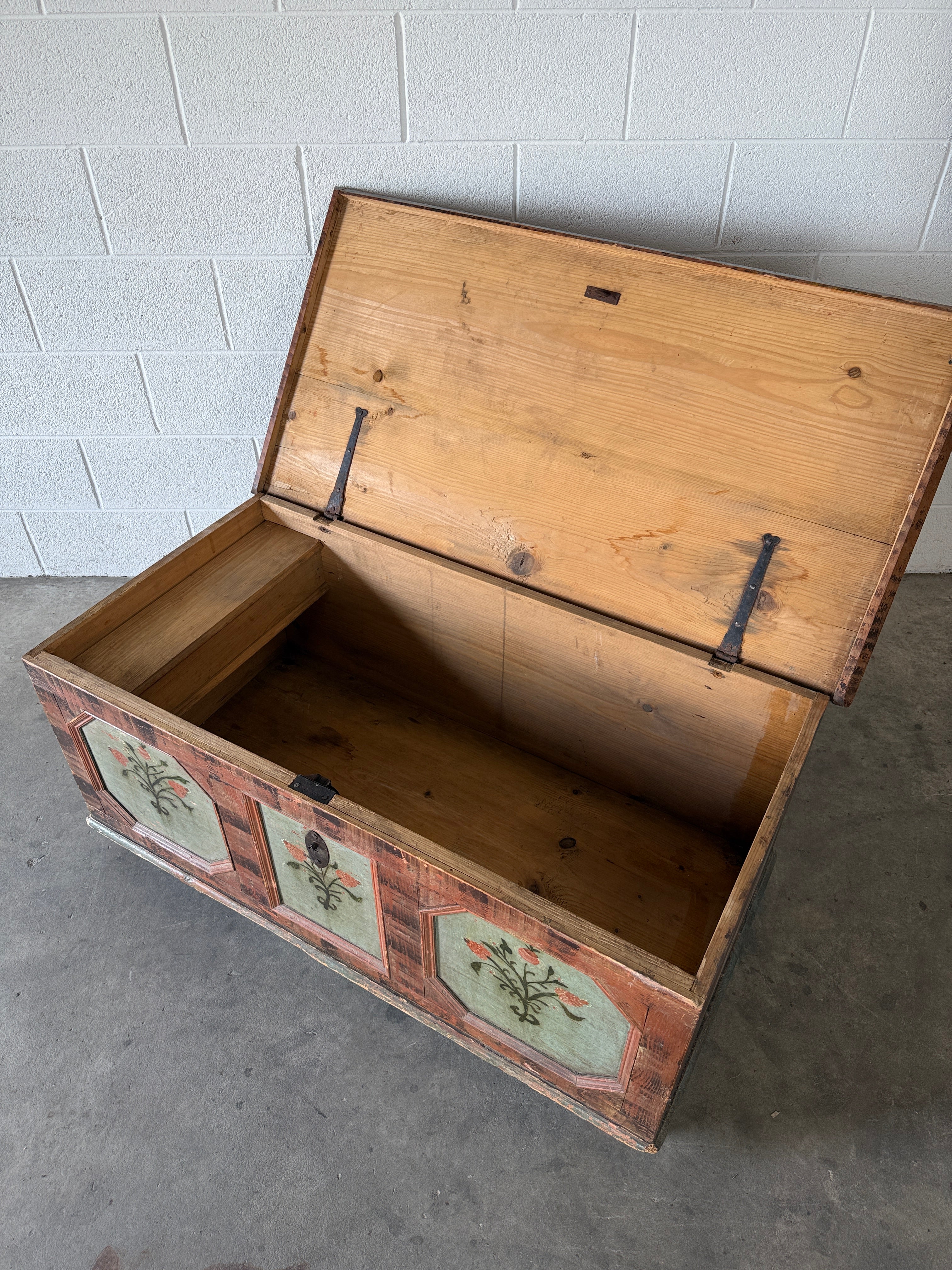 Antique Swedish marriage trunk