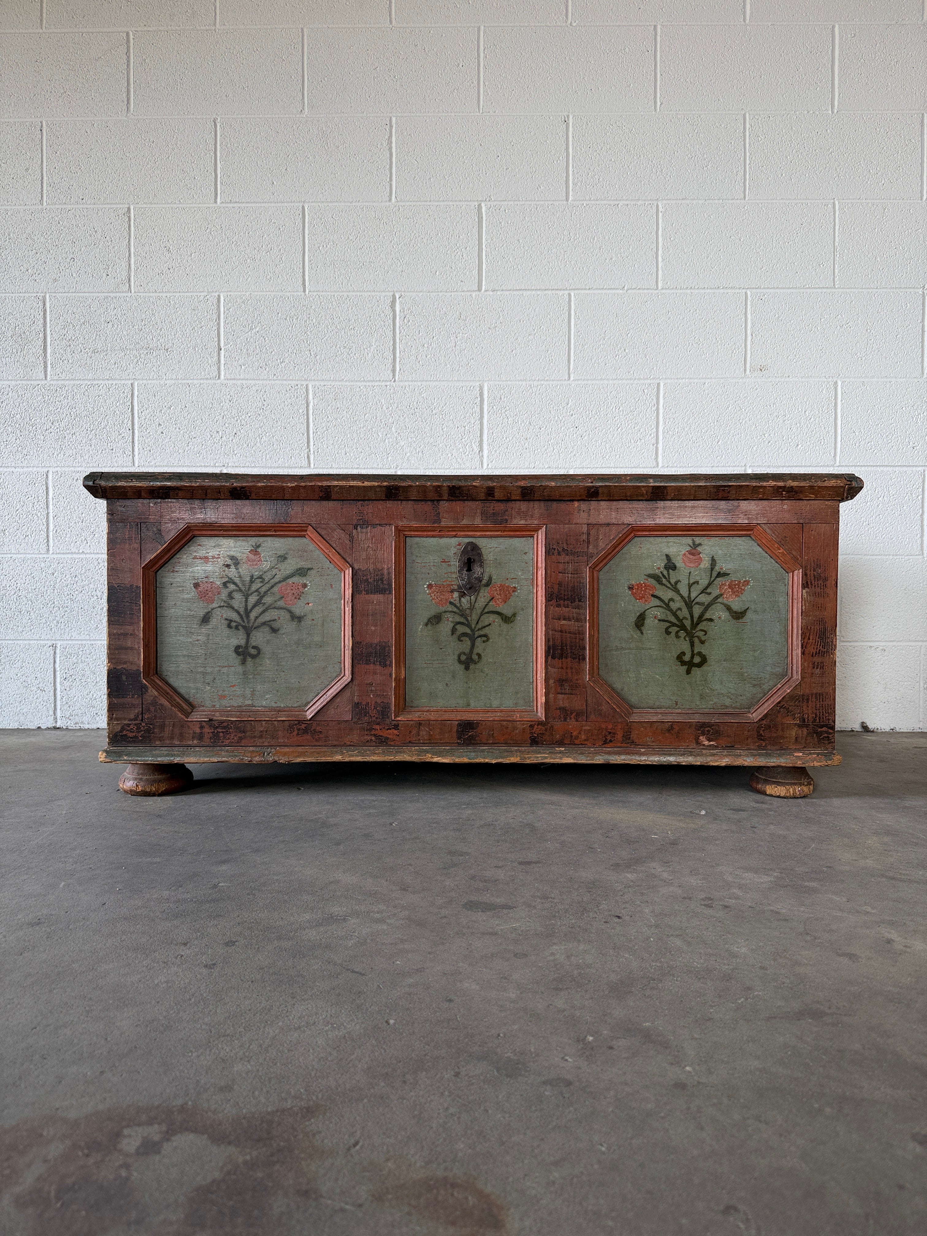 Antique Swedish marriage trunk