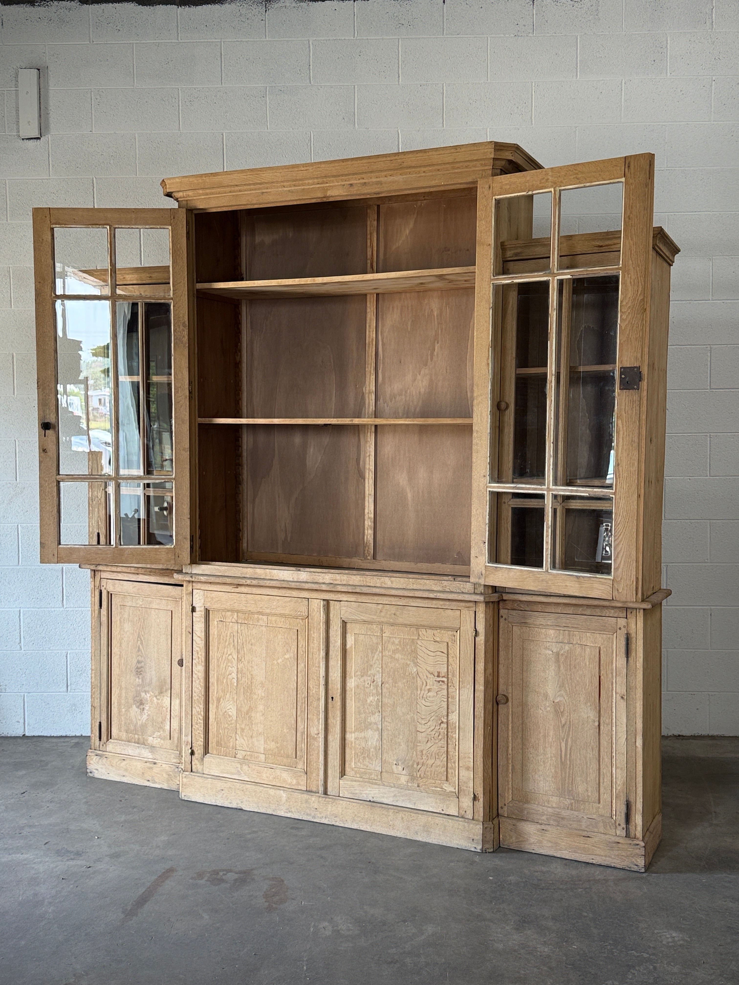 Antique French Oak Display Cupboard
