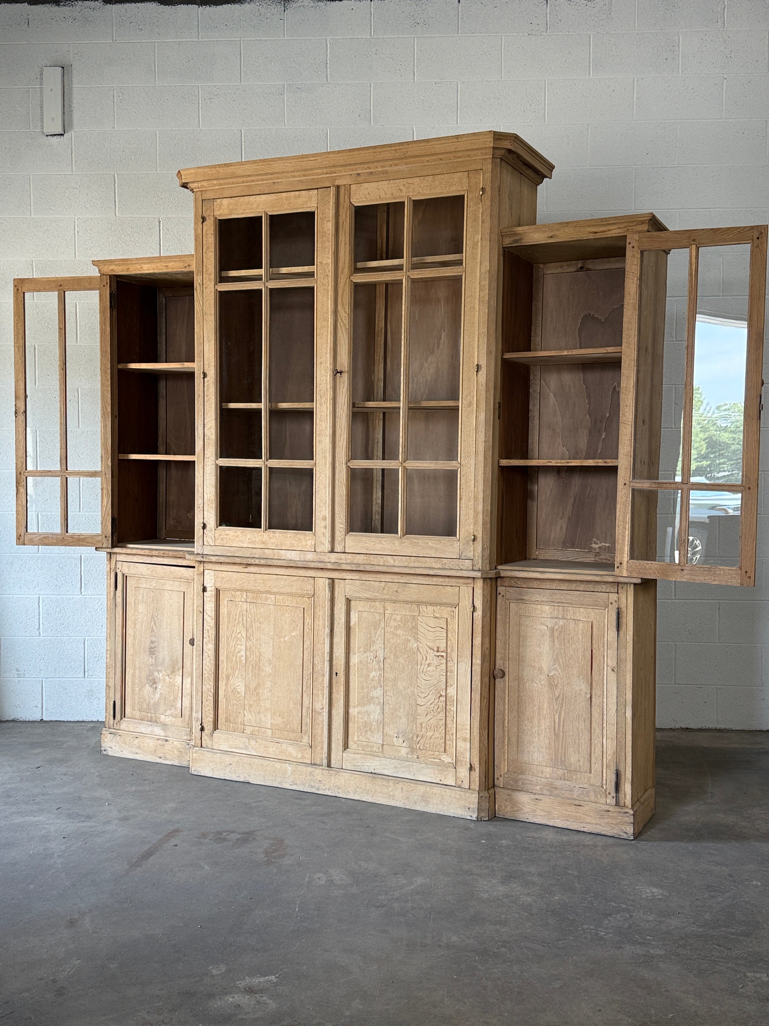 Antique French Oak Display Cupboard