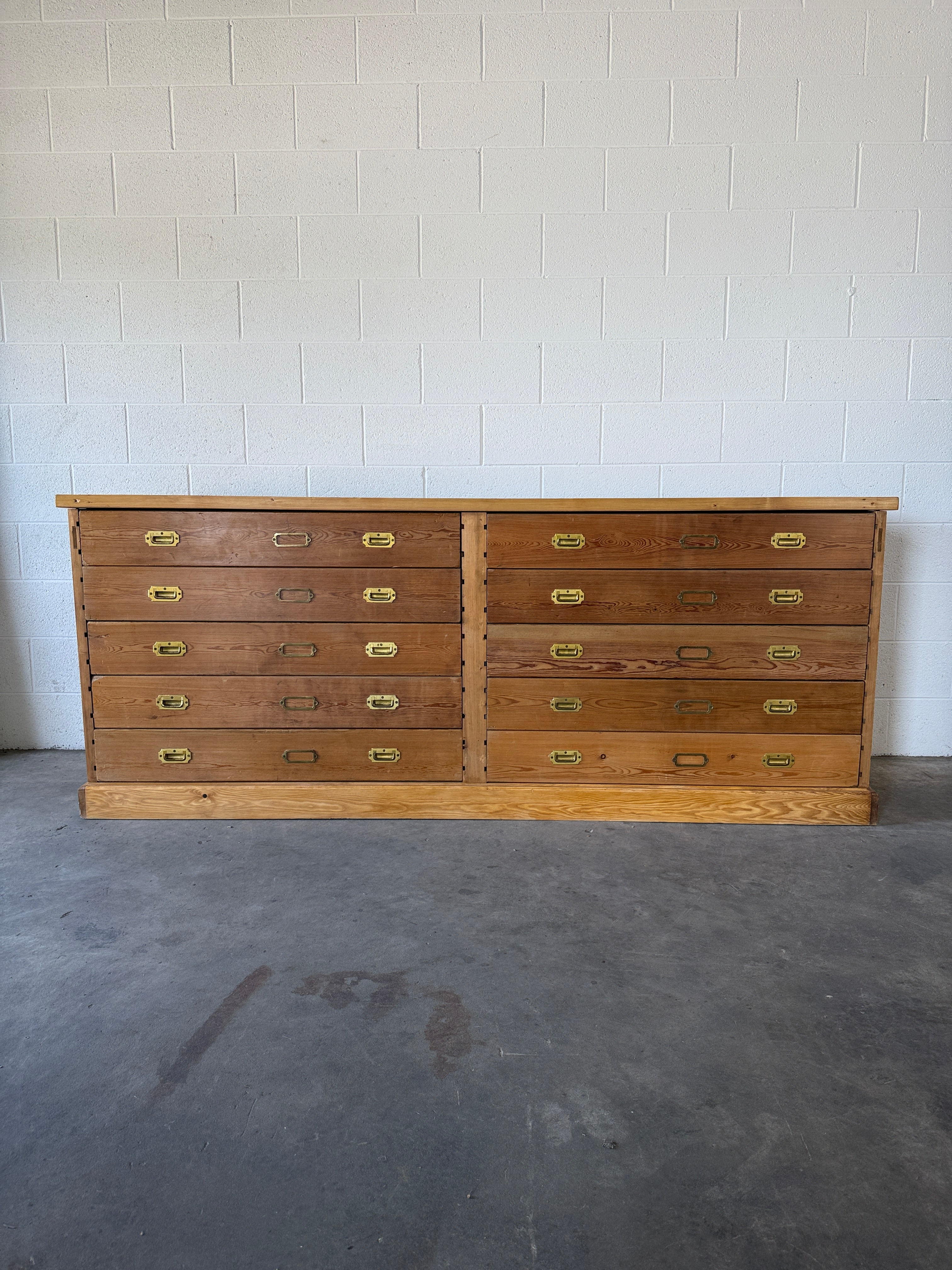 Large Antique Bank of Haberdashery Drawers