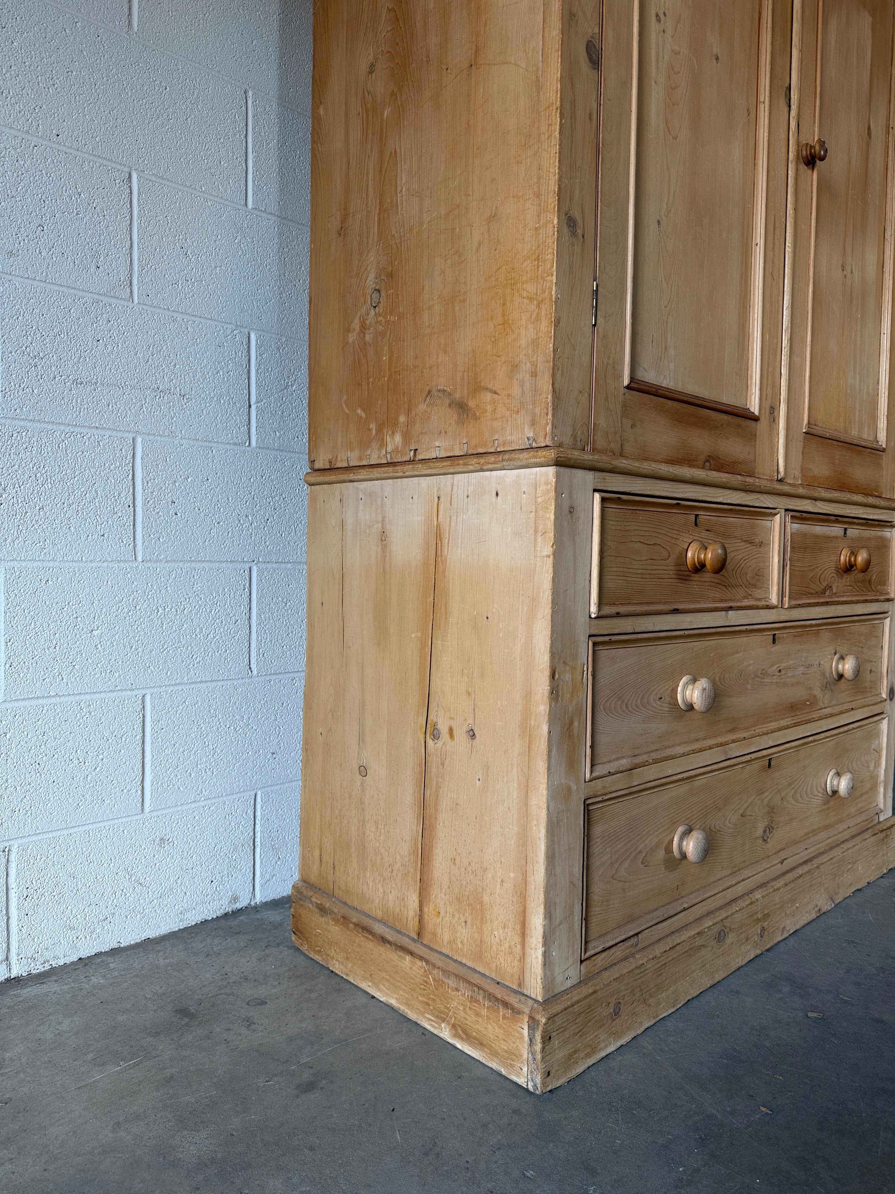 Beautiful Antique Pine Press with Corbel detail