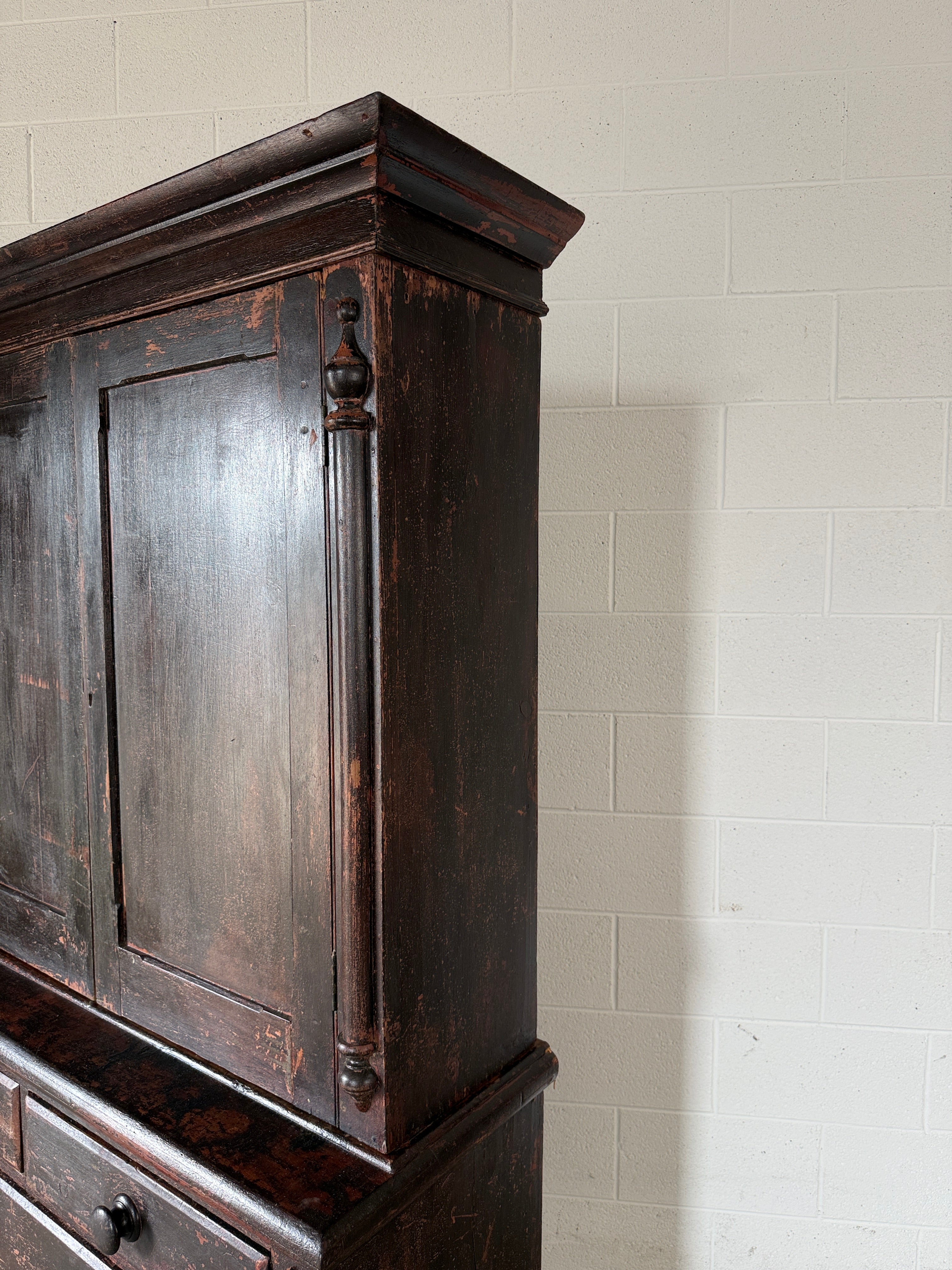 Wonderful West of England Painted Cupboard