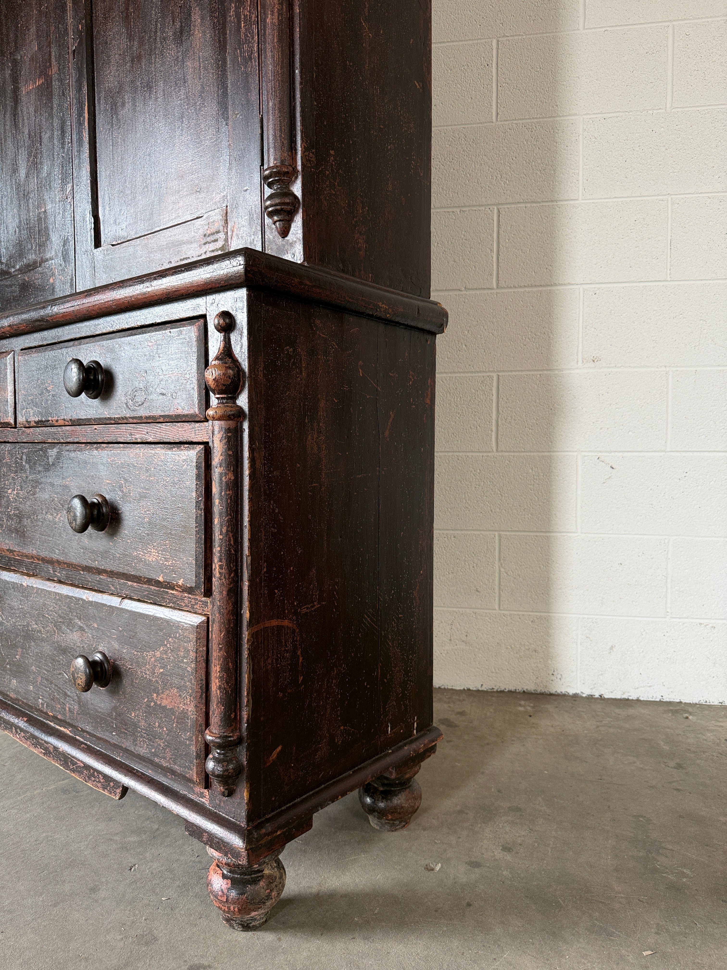 Wonderful West of England Painted Cupboard