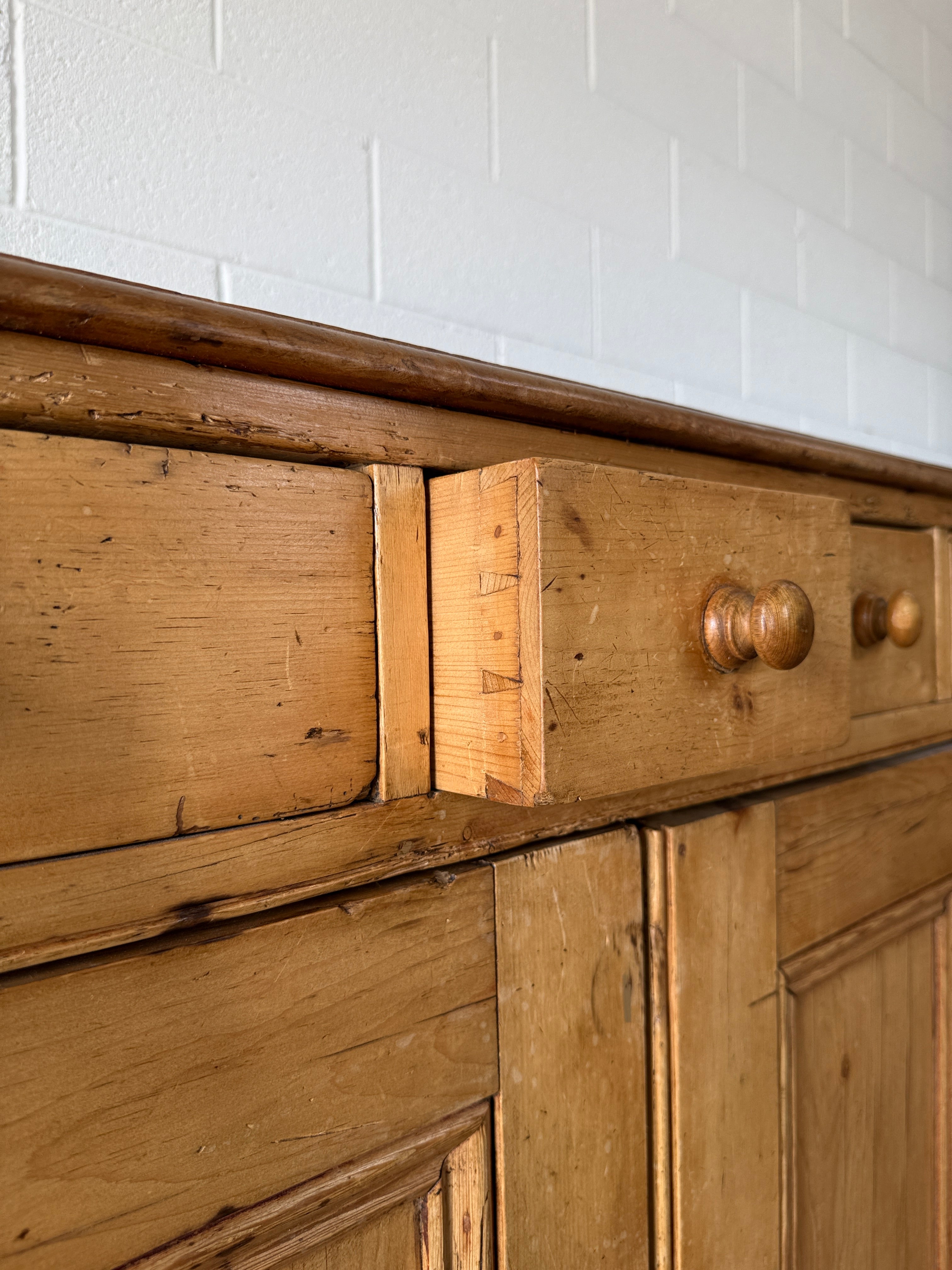 Antique Pine Sideboard with Mini Drawers