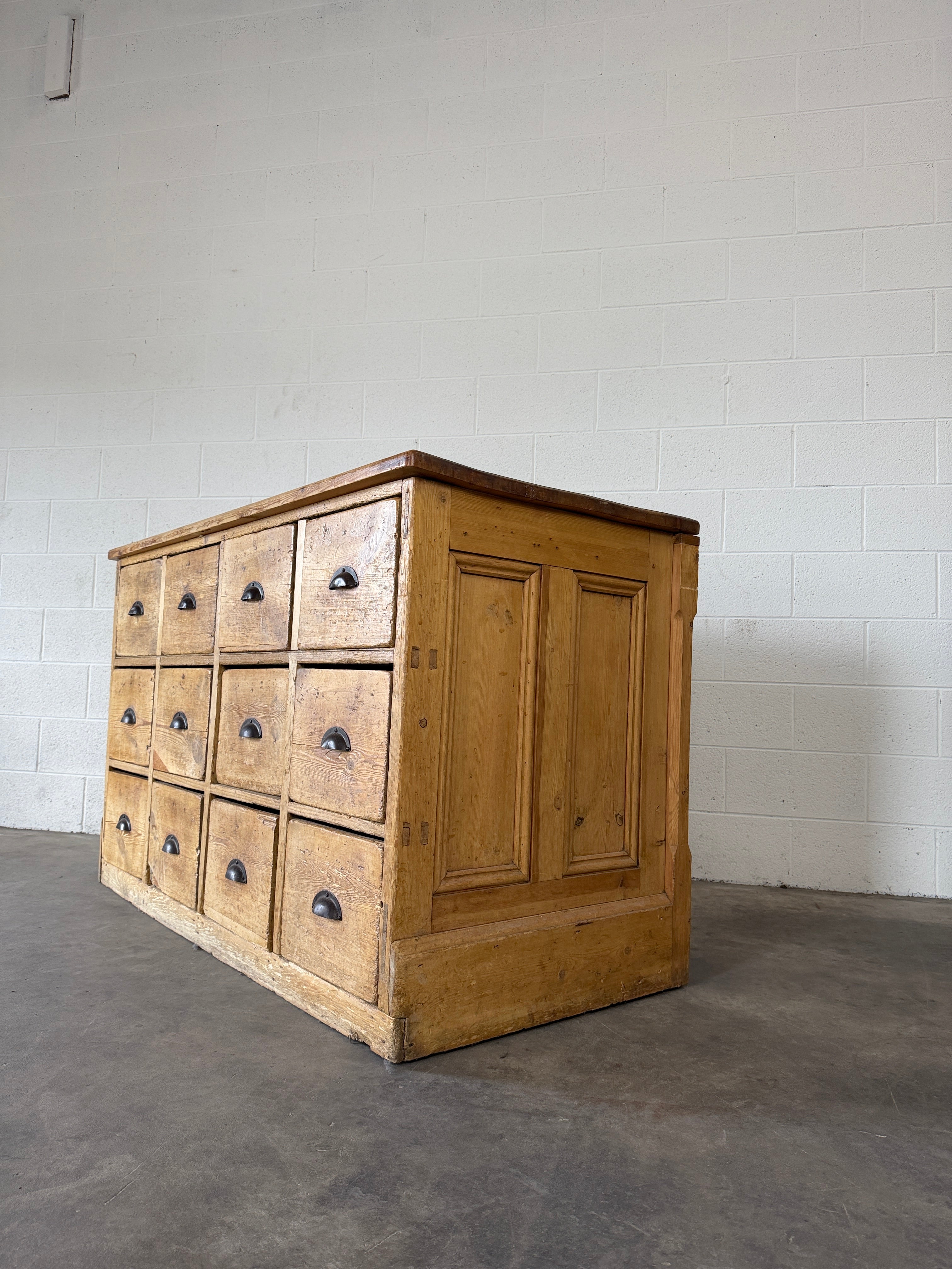 Victorian Pine Island/Bank of Drawers
