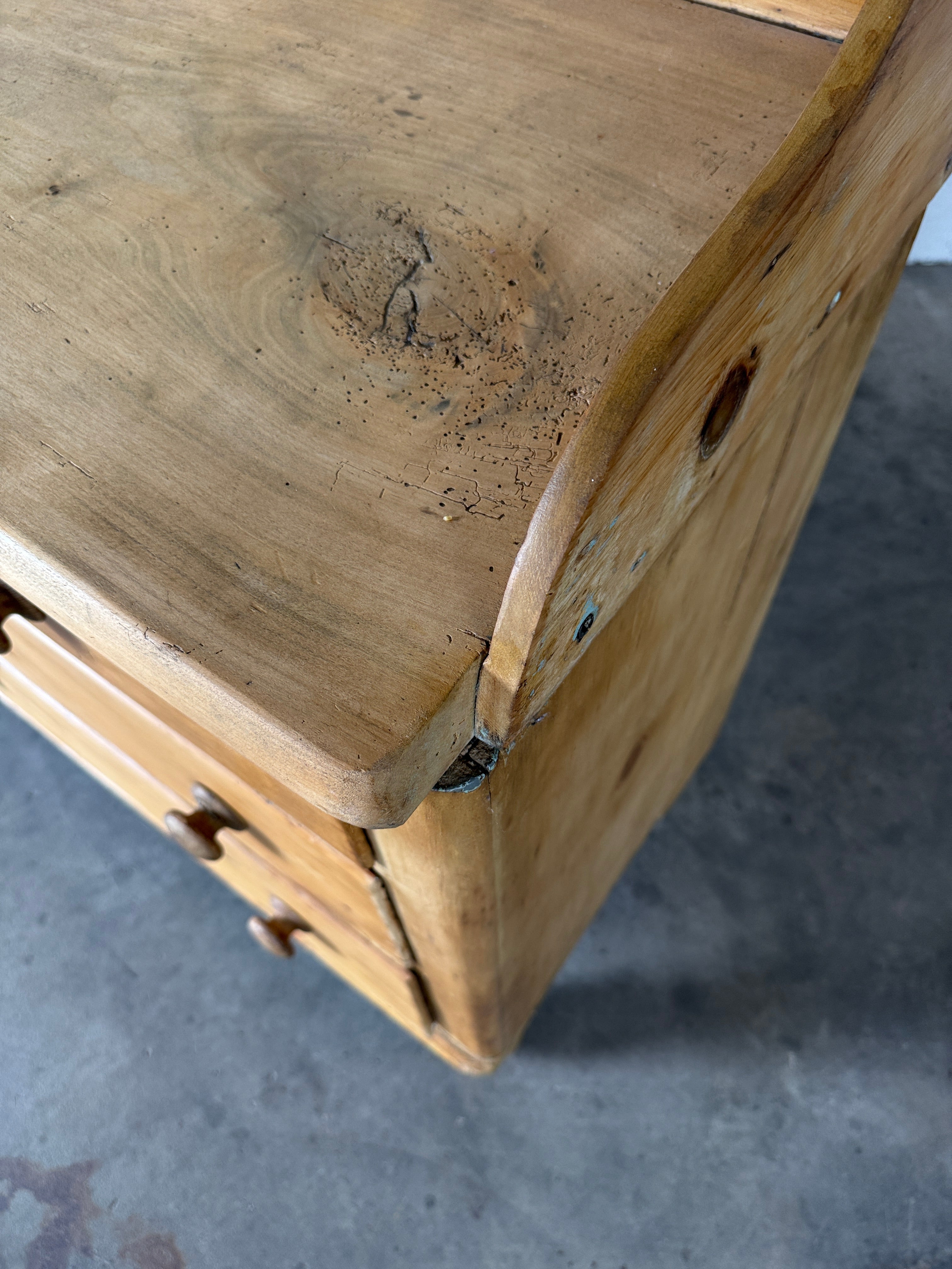 Victorian Pine Sideboard with Gallery Back