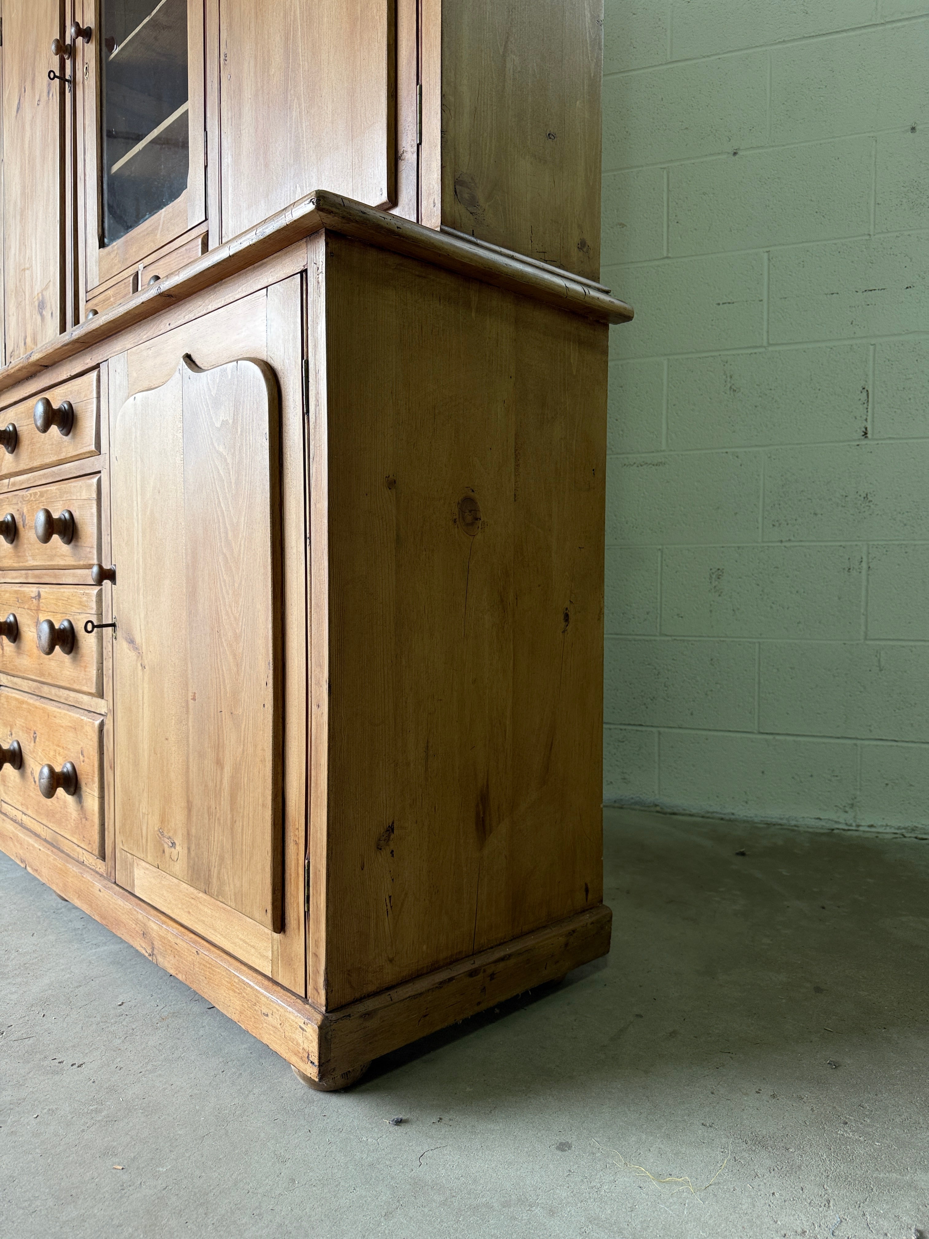 Antique pine housekeepers cupboard