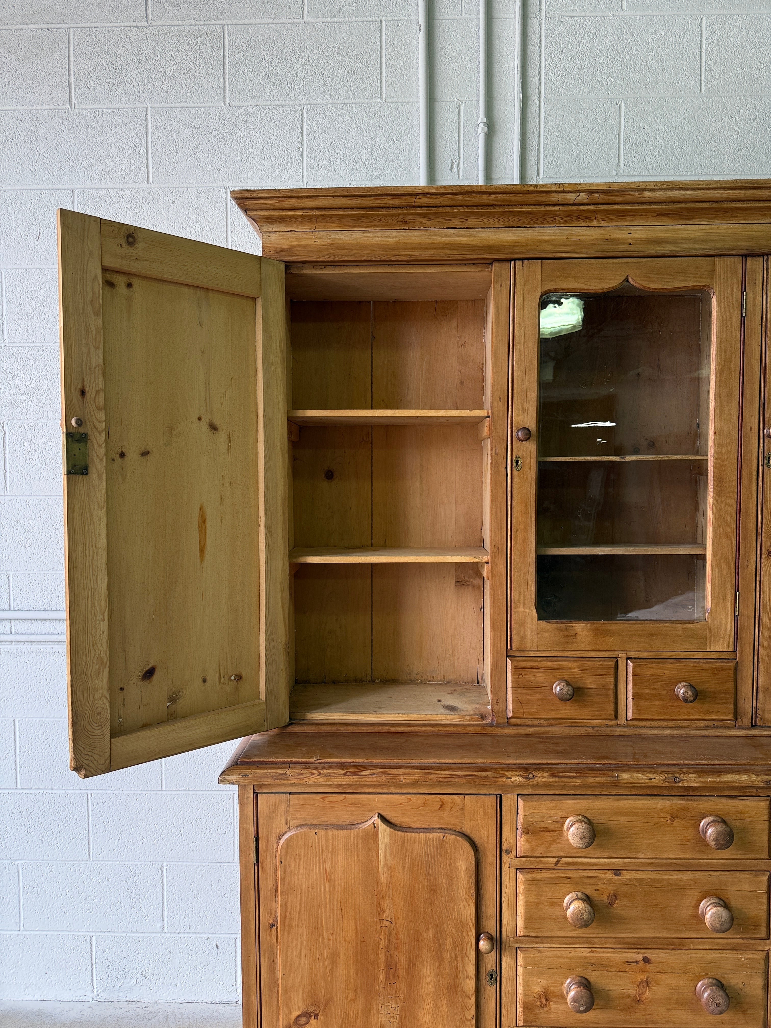 Antique pine housekeepers cupboard