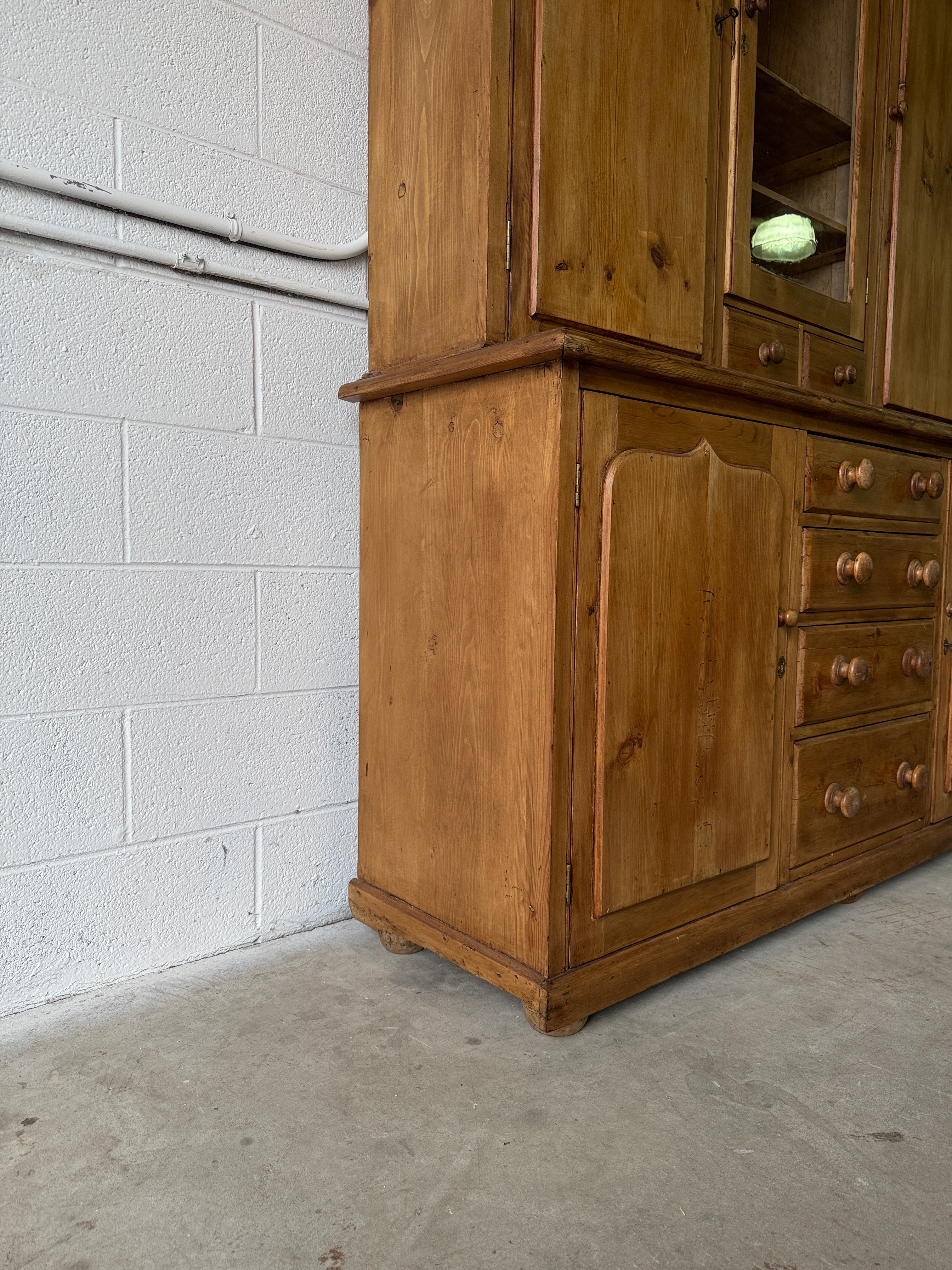 Antique pine housekeepers cupboard