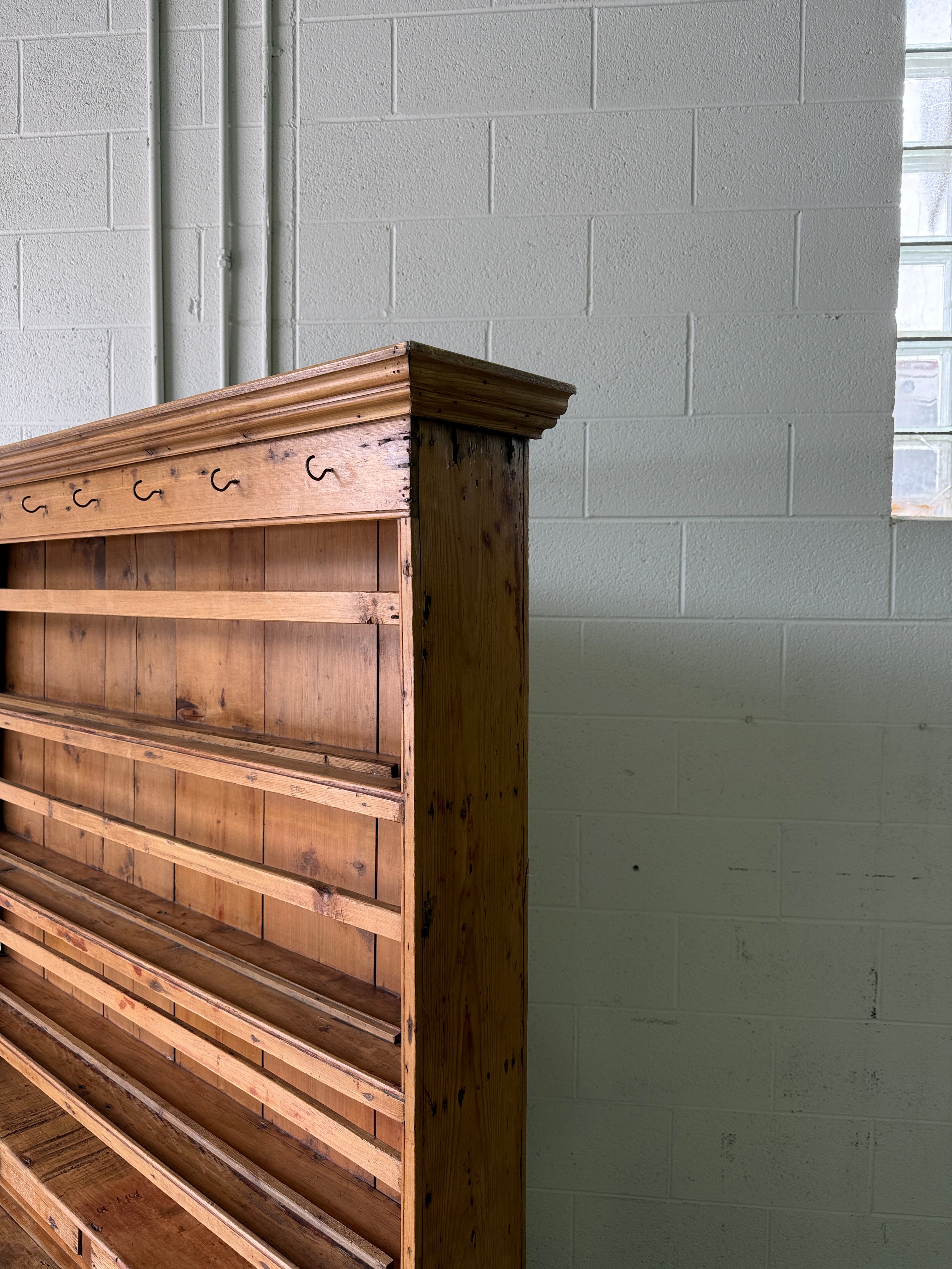 Primitive Irish antique kitchen dresser