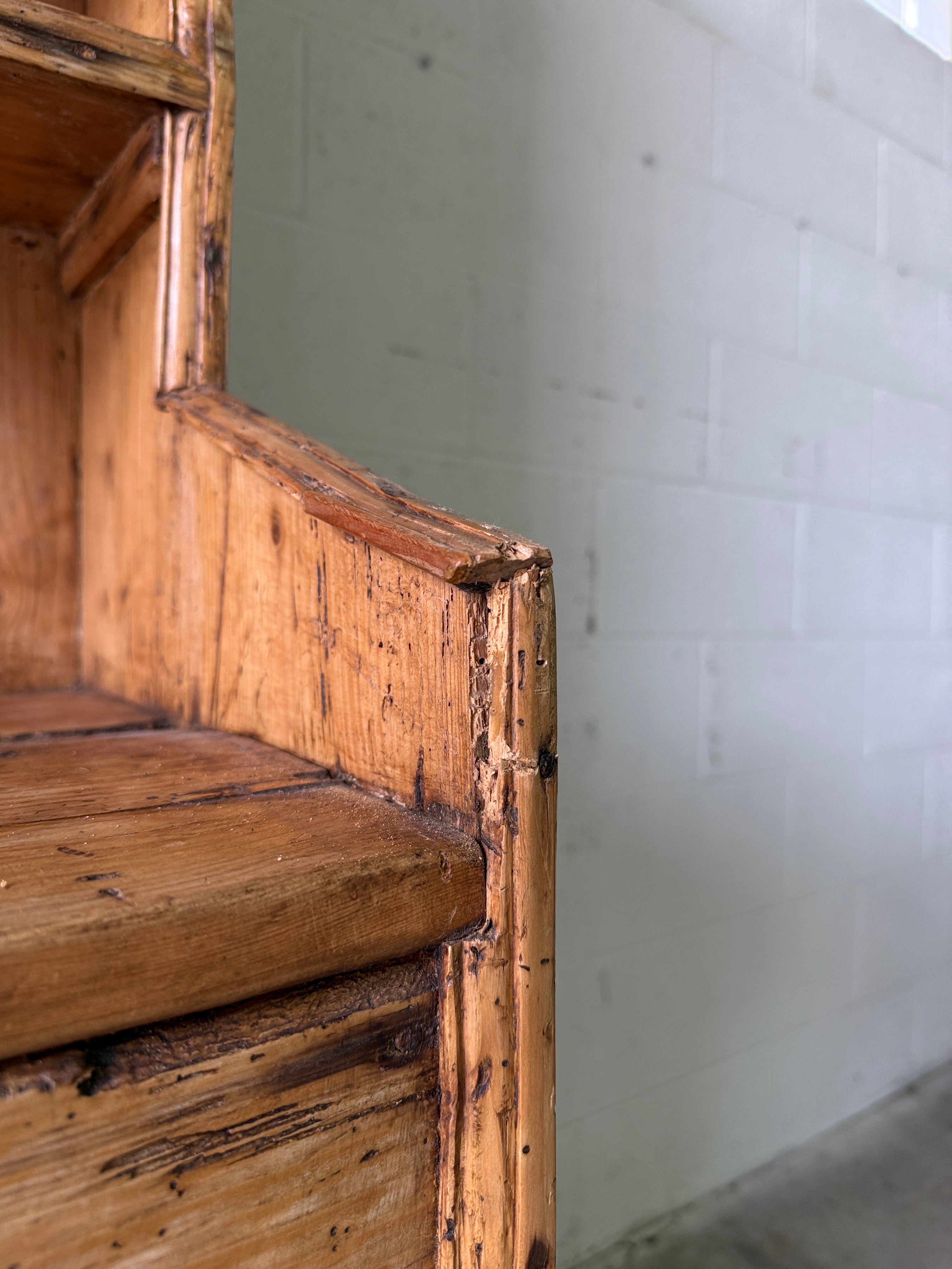 Antique Irish pine dog kennel kitchen dresser