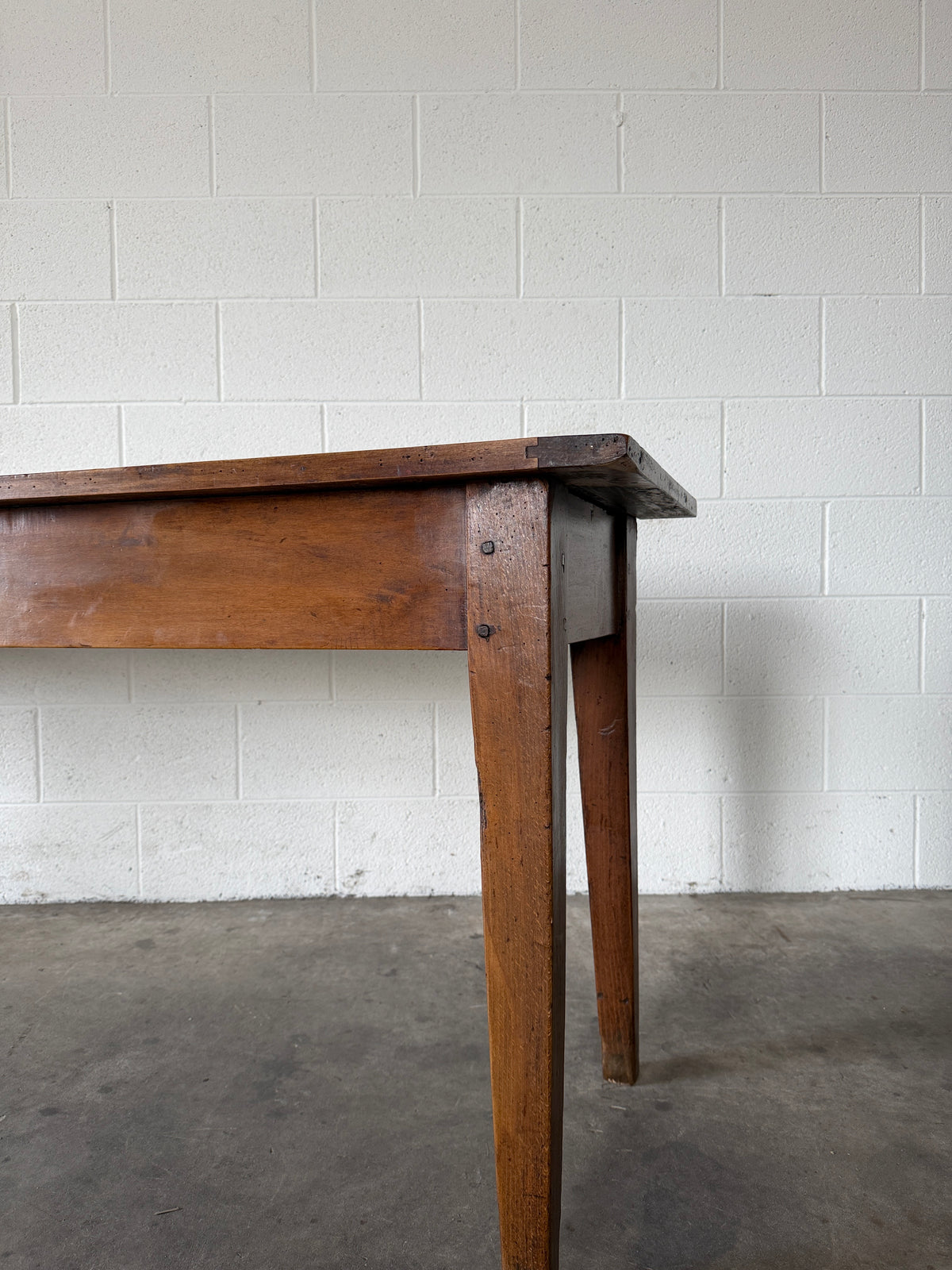 Antique French fruitwood console table