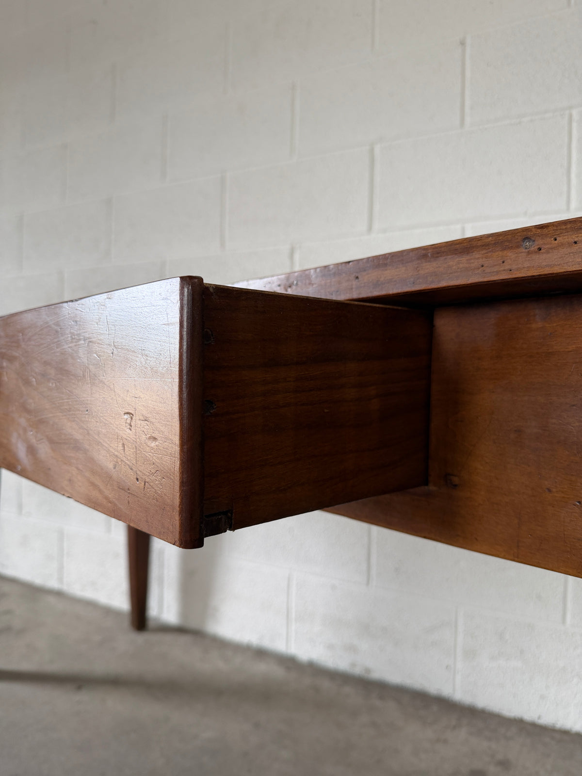 Antique French fruitwood console table