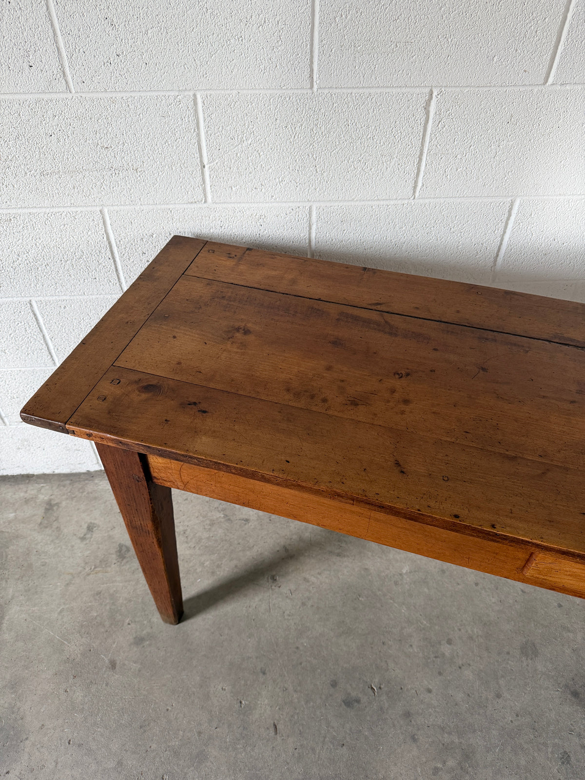 Antique French fruitwood console table