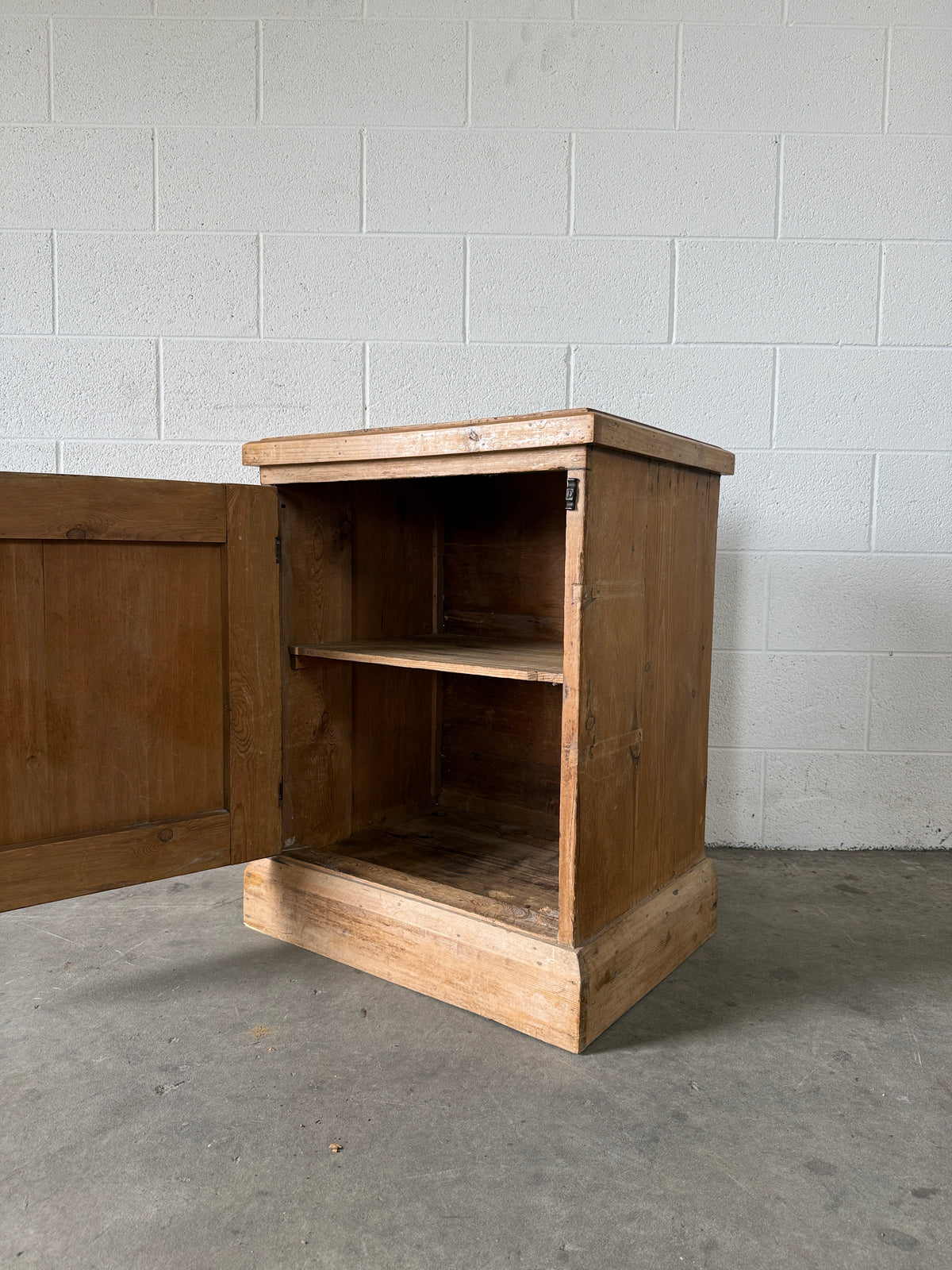 Small antique pine nightstand or cupboard