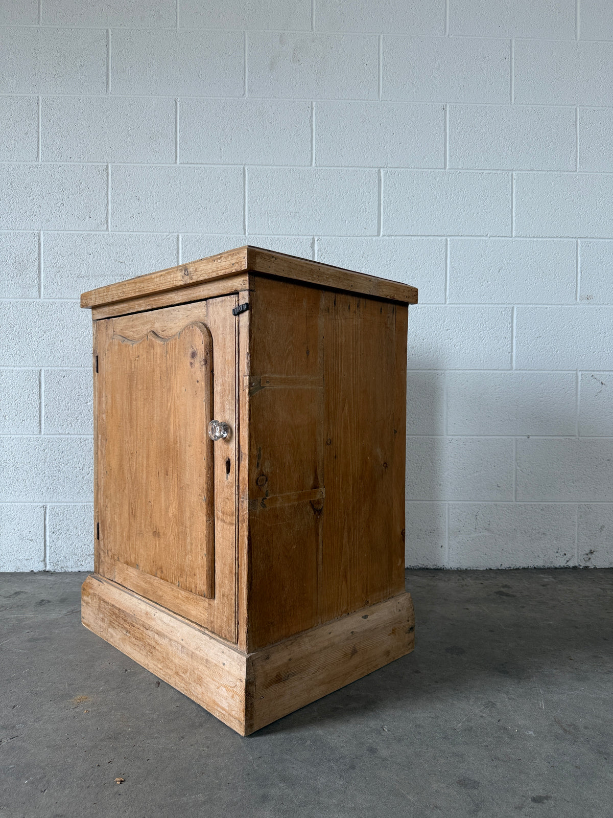 Small antique pine nightstand or cupboard