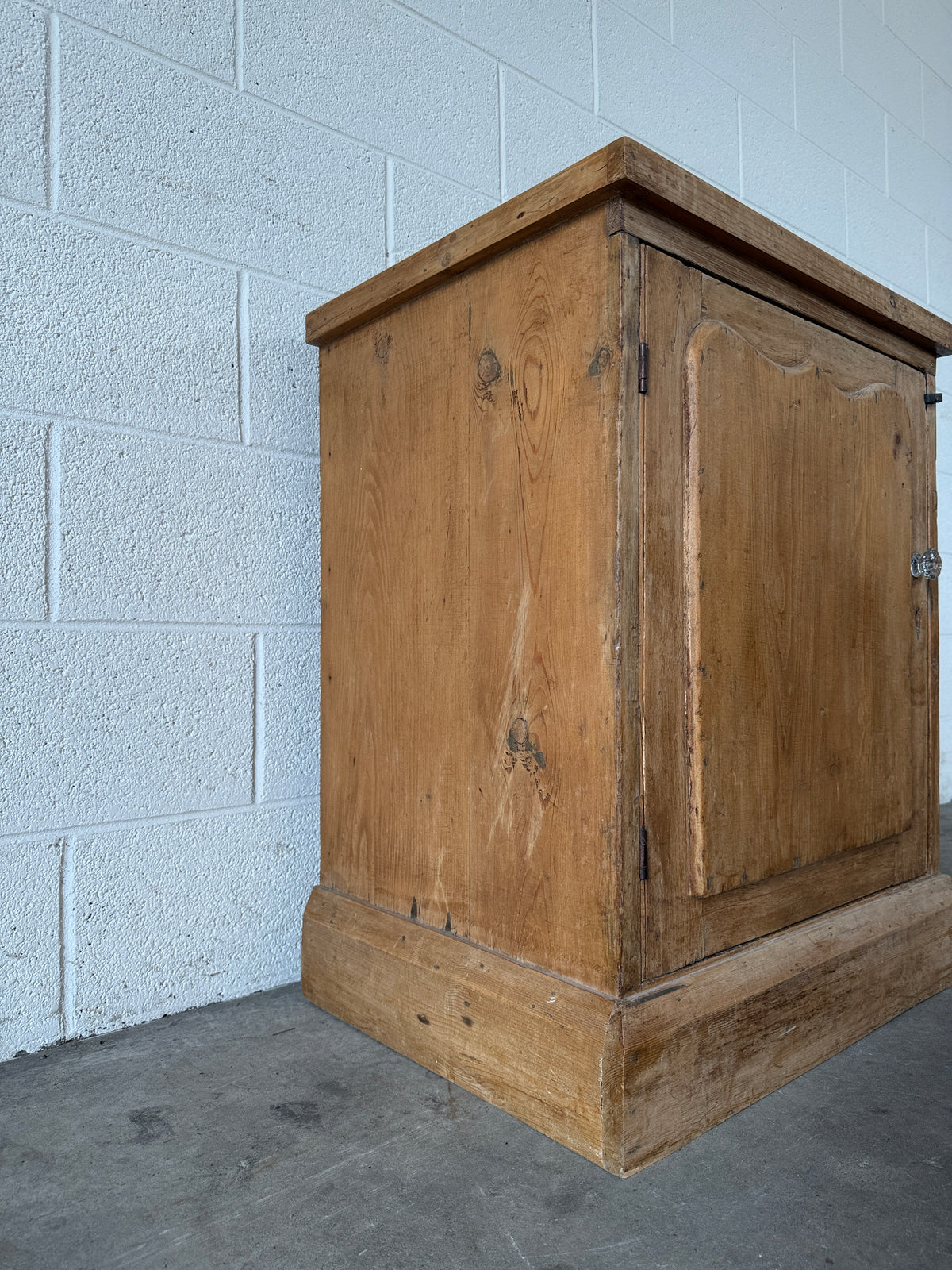 Small antique pine nightstand or cupboard