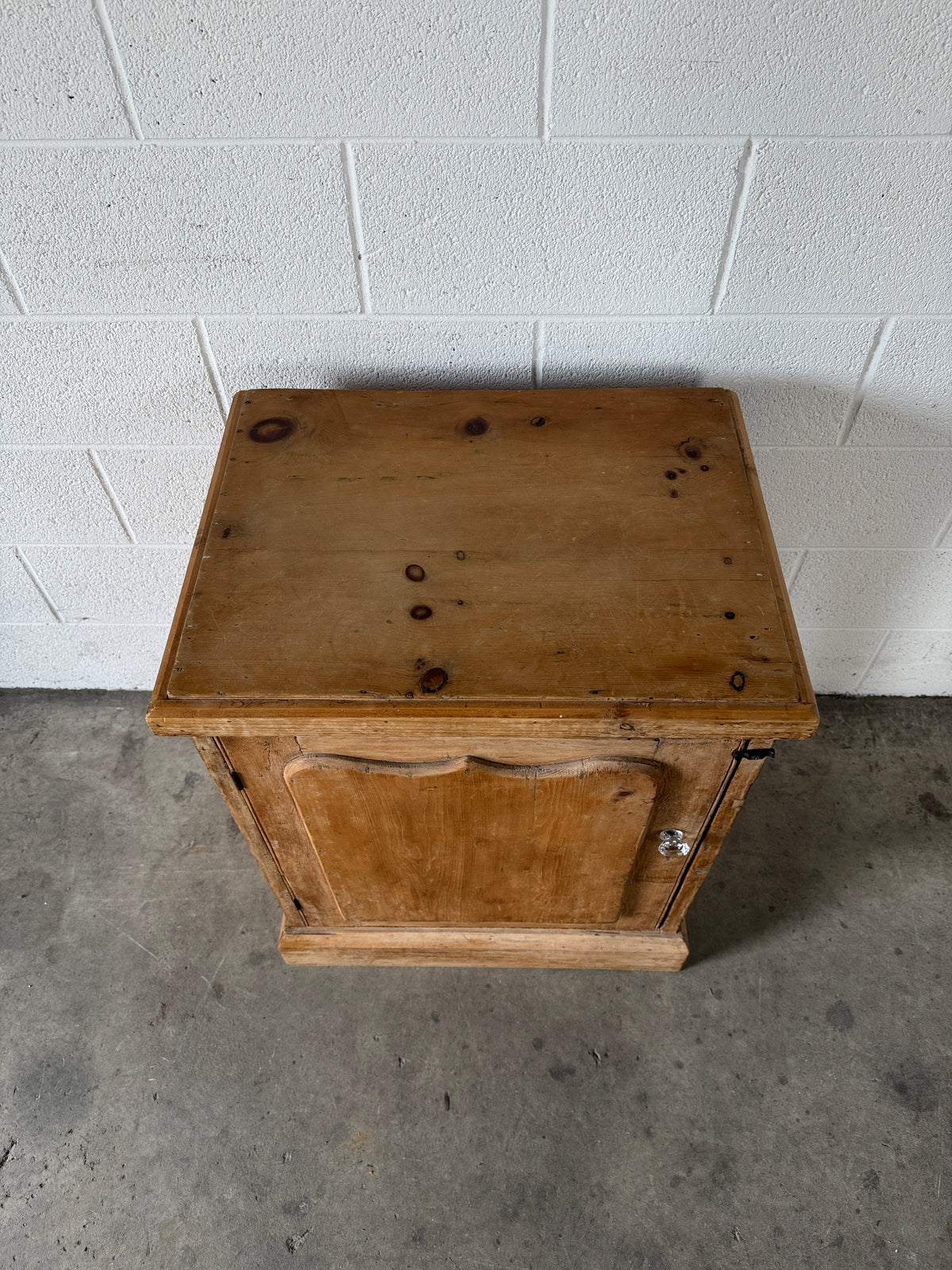 Small antique pine nightstand or cupboard