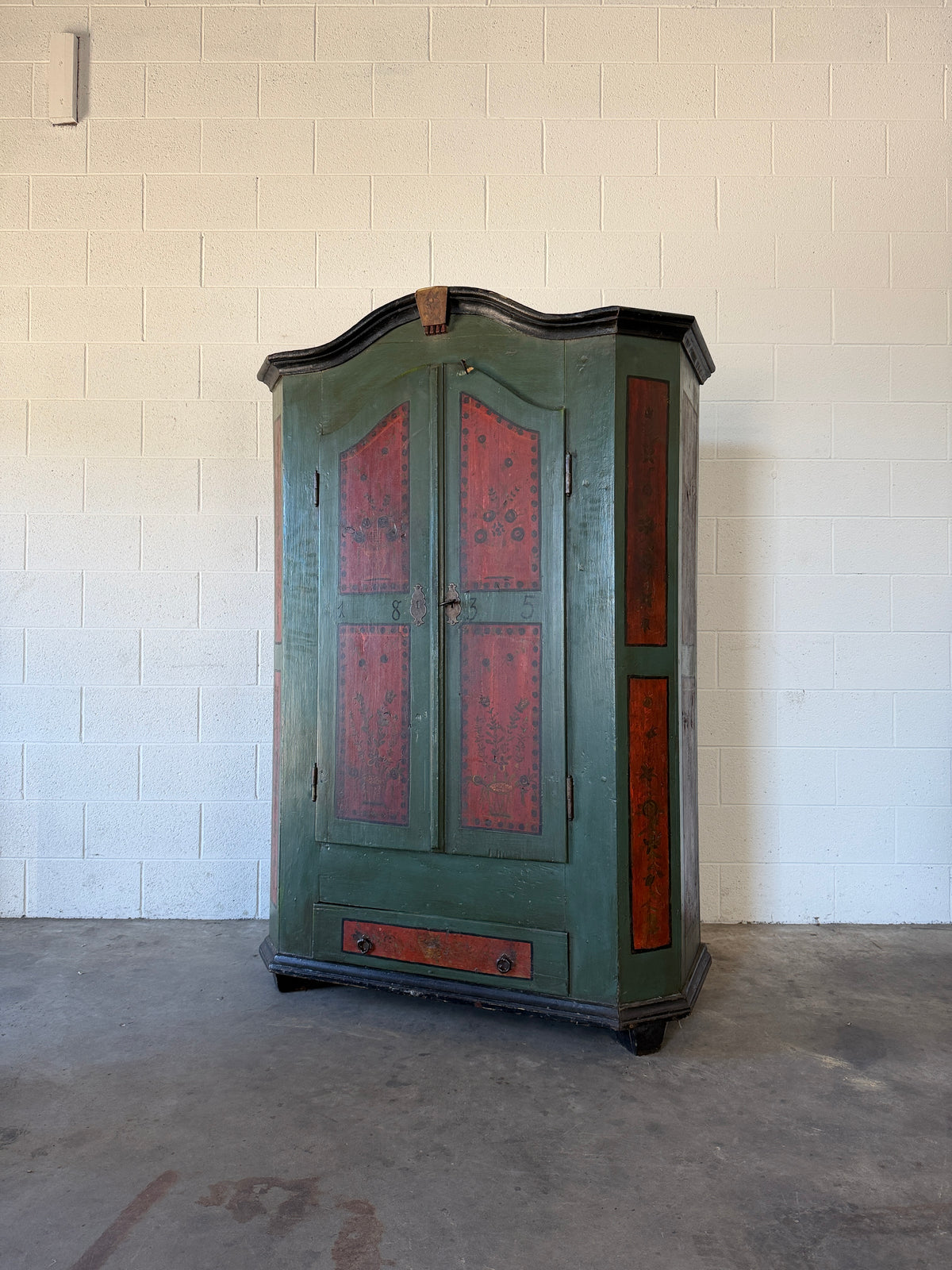 Swedish marriage cupboard c 1835