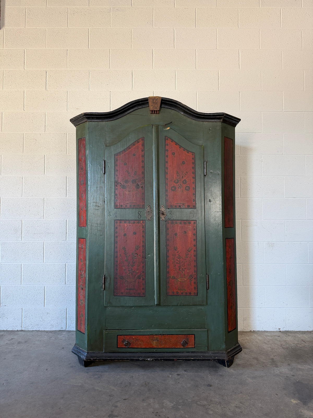 Swedish marriage cupboard c 1835