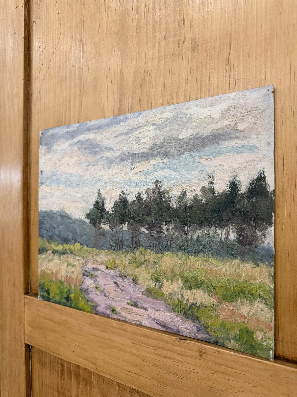 Vintage oil on board