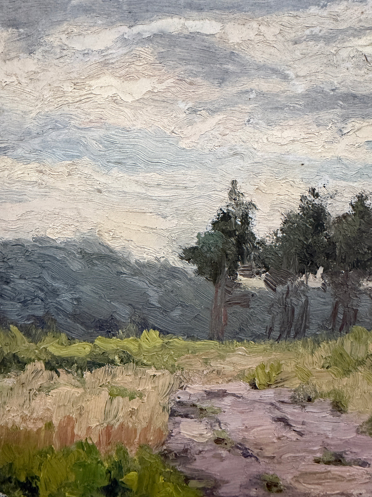 Vintage oil on board