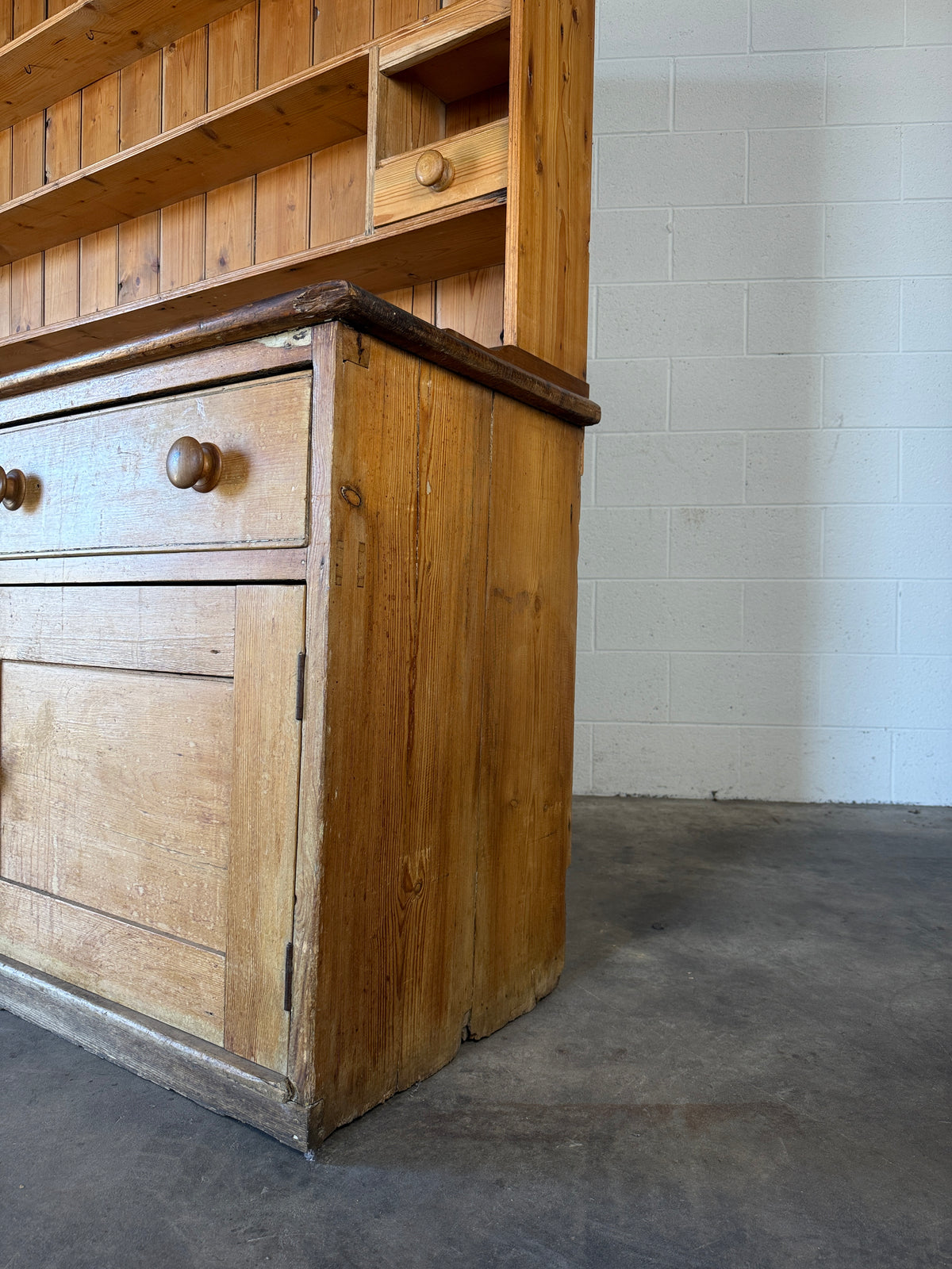Large dog kennel antique pine kitchen dresser
