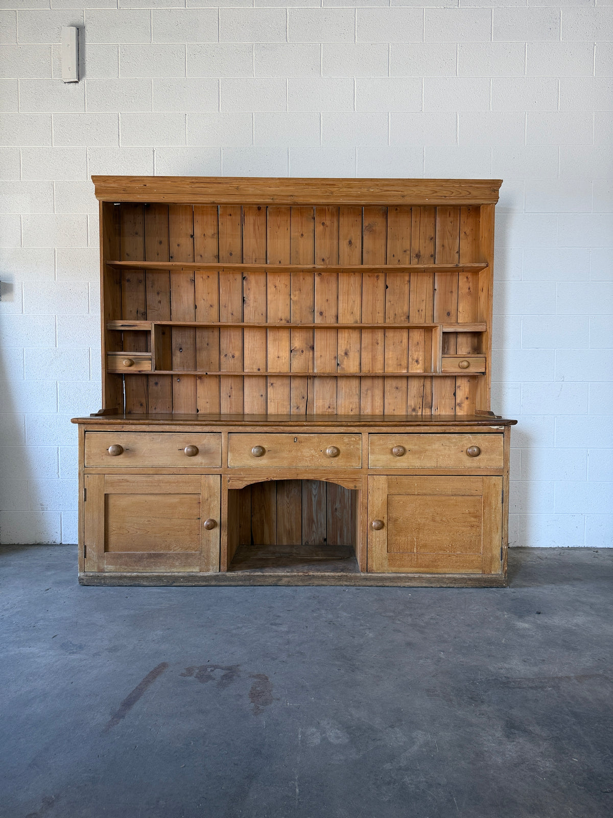 Large dog kennel antique pine kitchen dresser