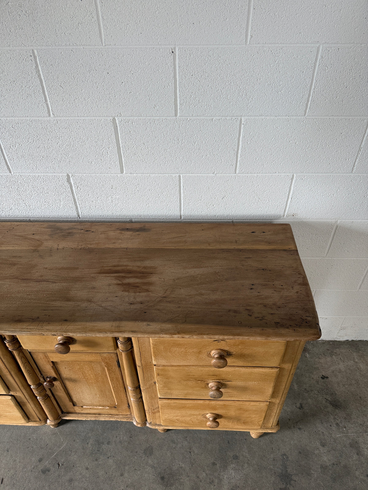 Mellow antique pine sideboard