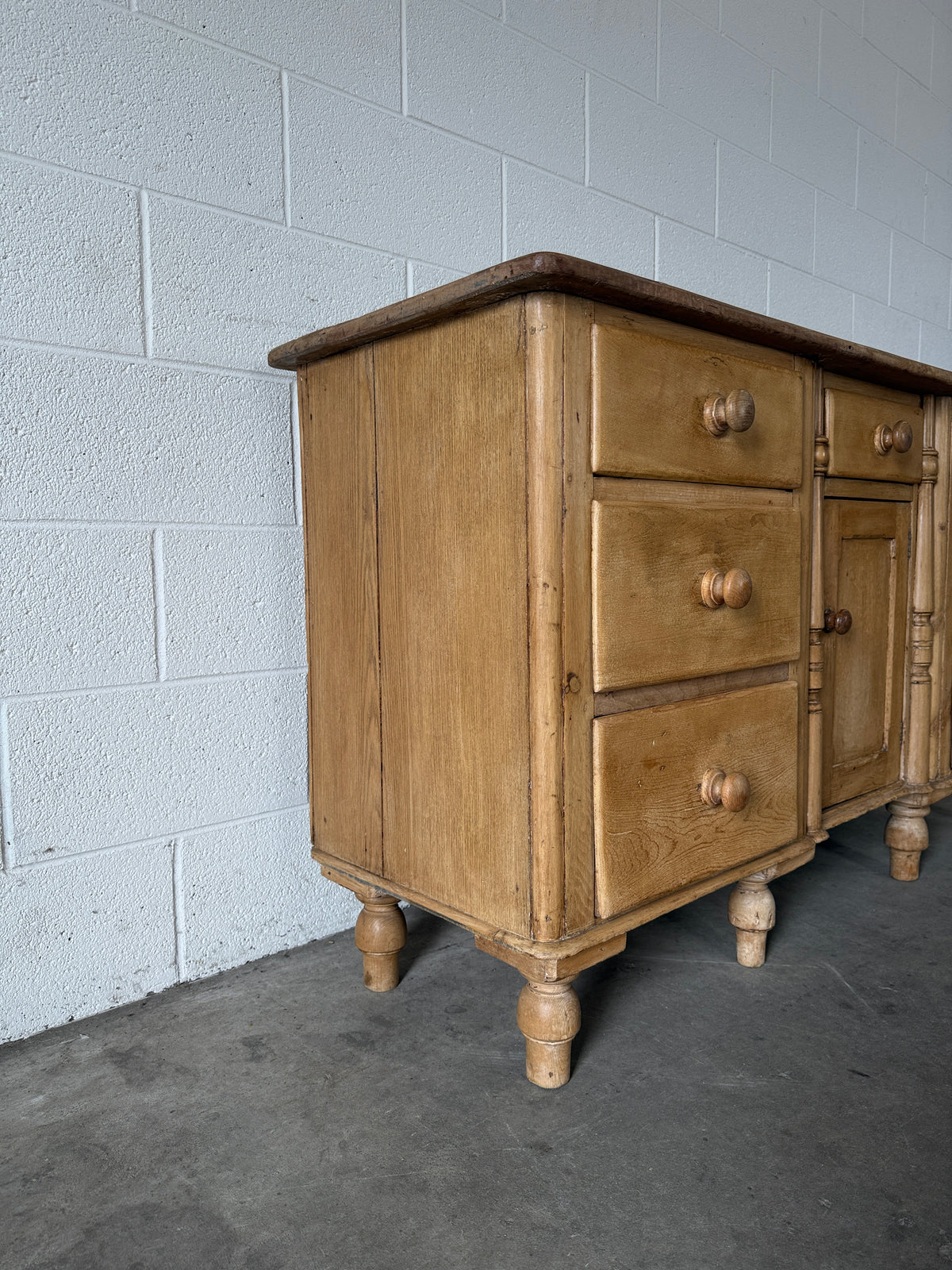 Mellow antique pine sideboard