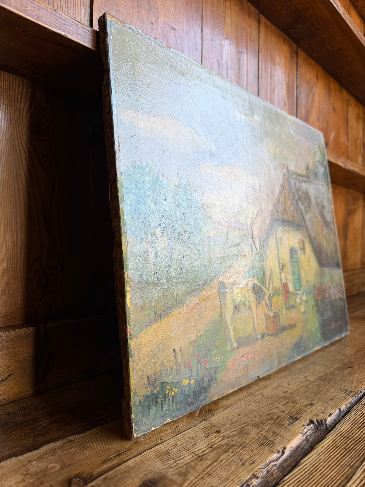 European antique oil on canvas