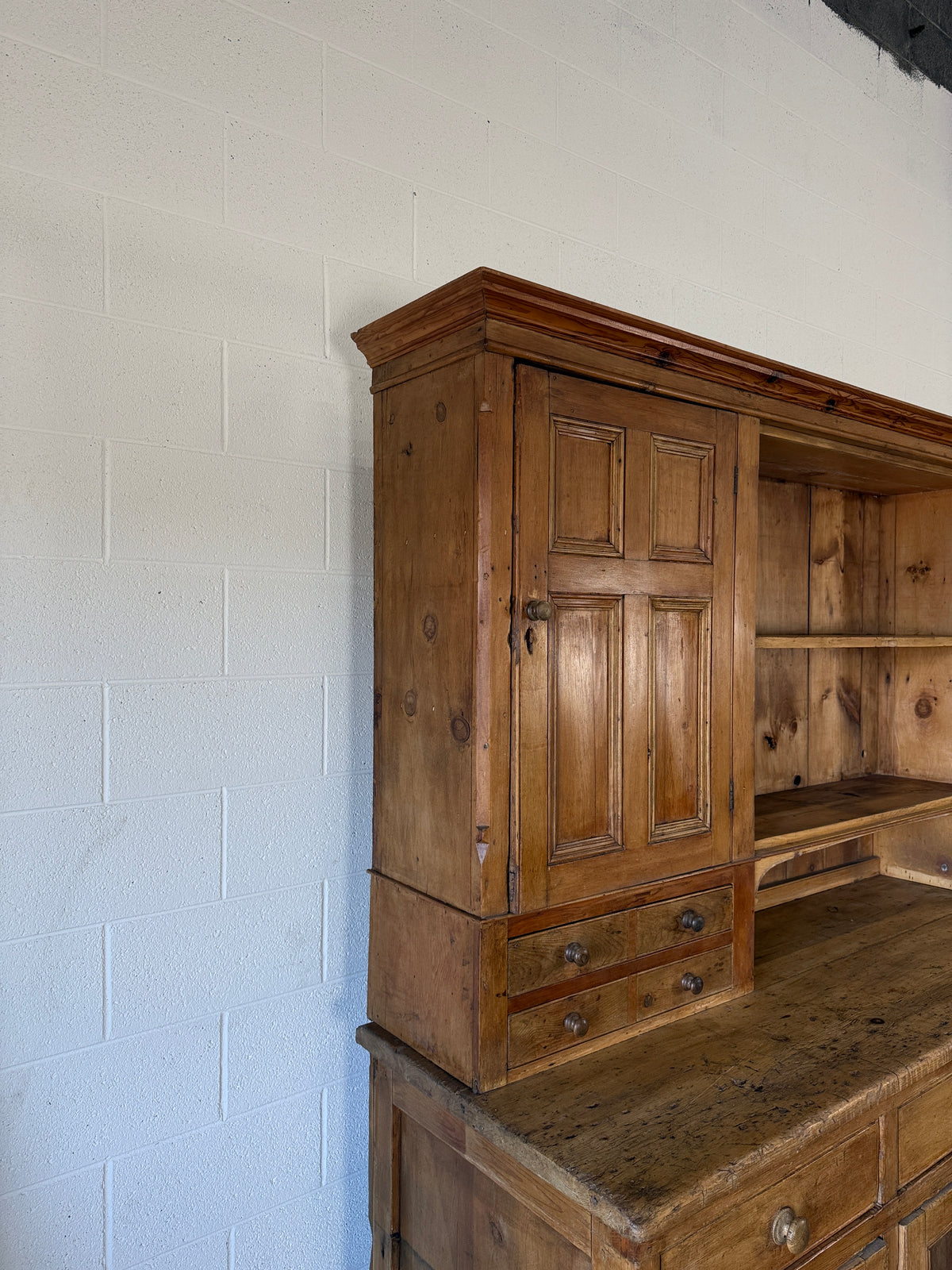 English country antique pine kitchen dresser
