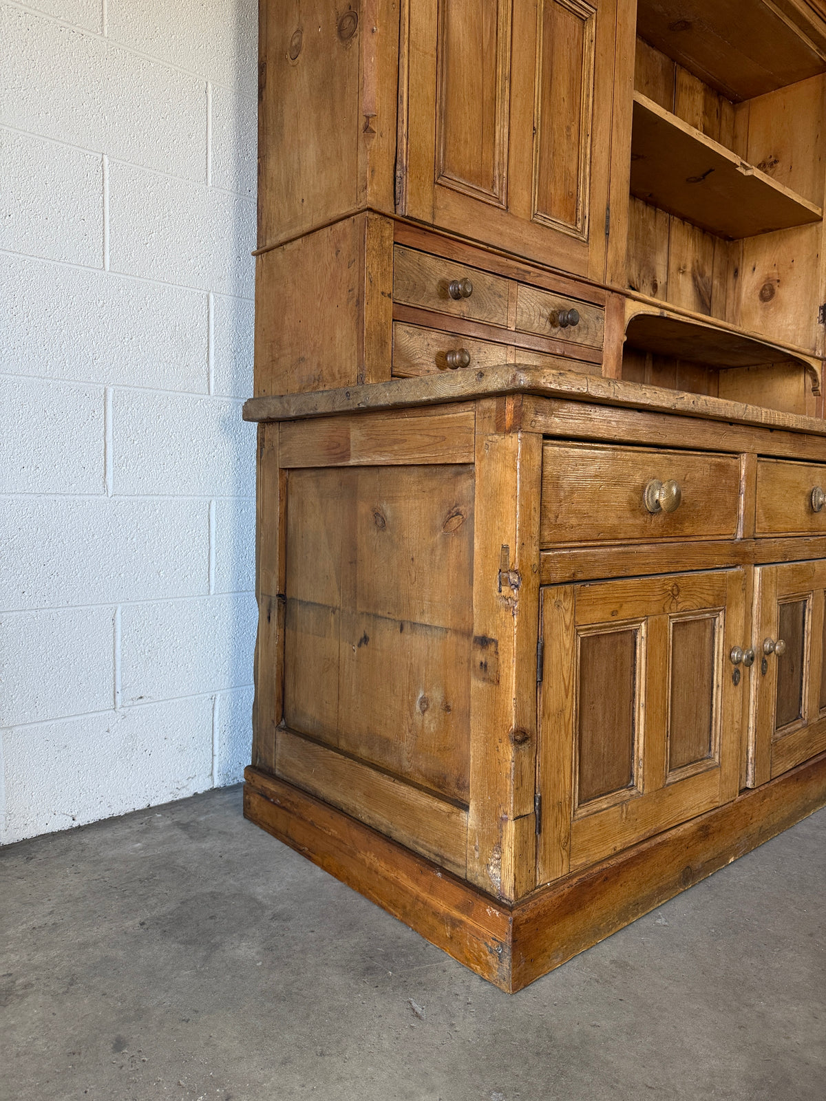 English country antique pine kitchen dresser