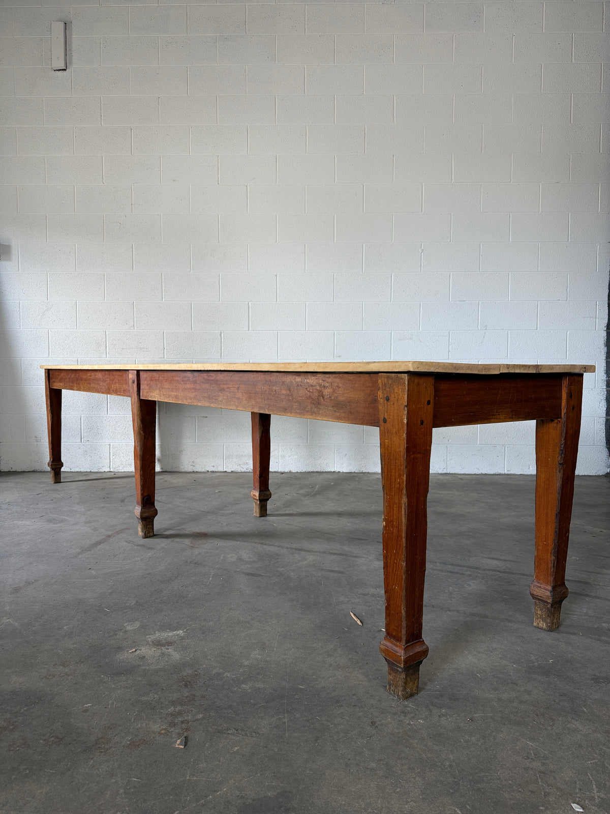 Long antique dining table