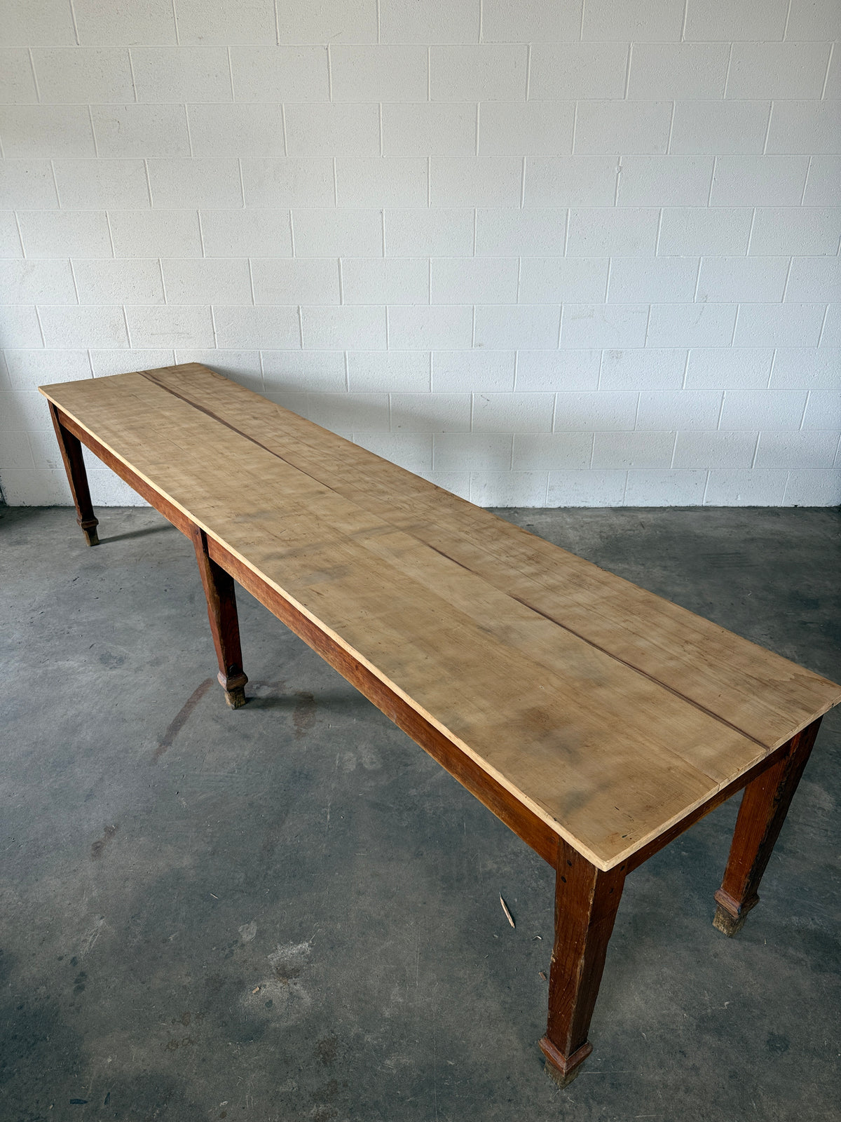 Long antique dining table