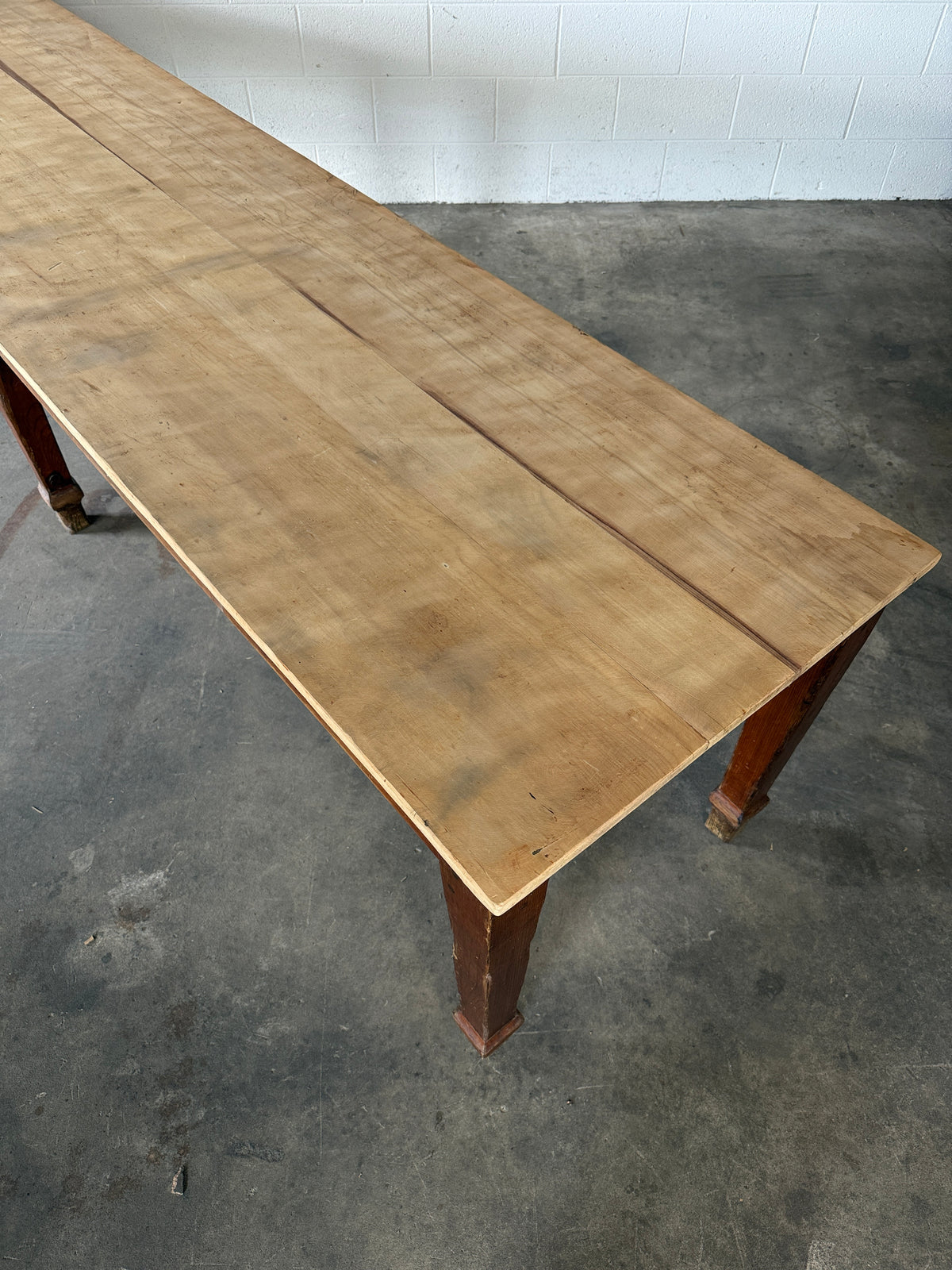 Long antique dining table