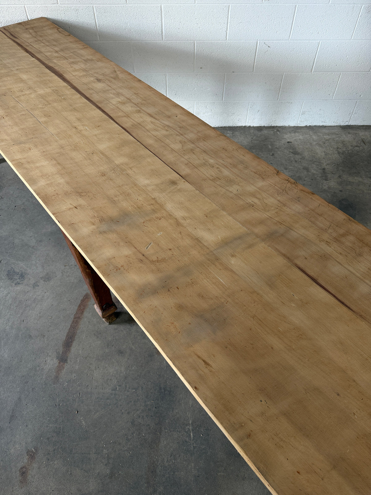 Long antique dining table
