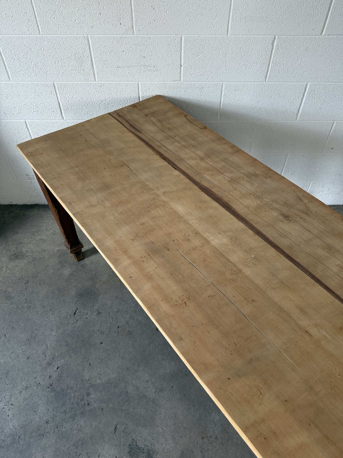 Long antique dining table