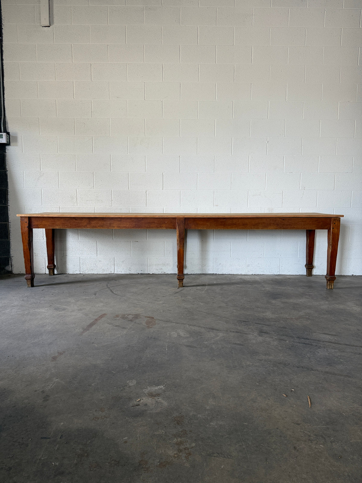 Long antique dining table