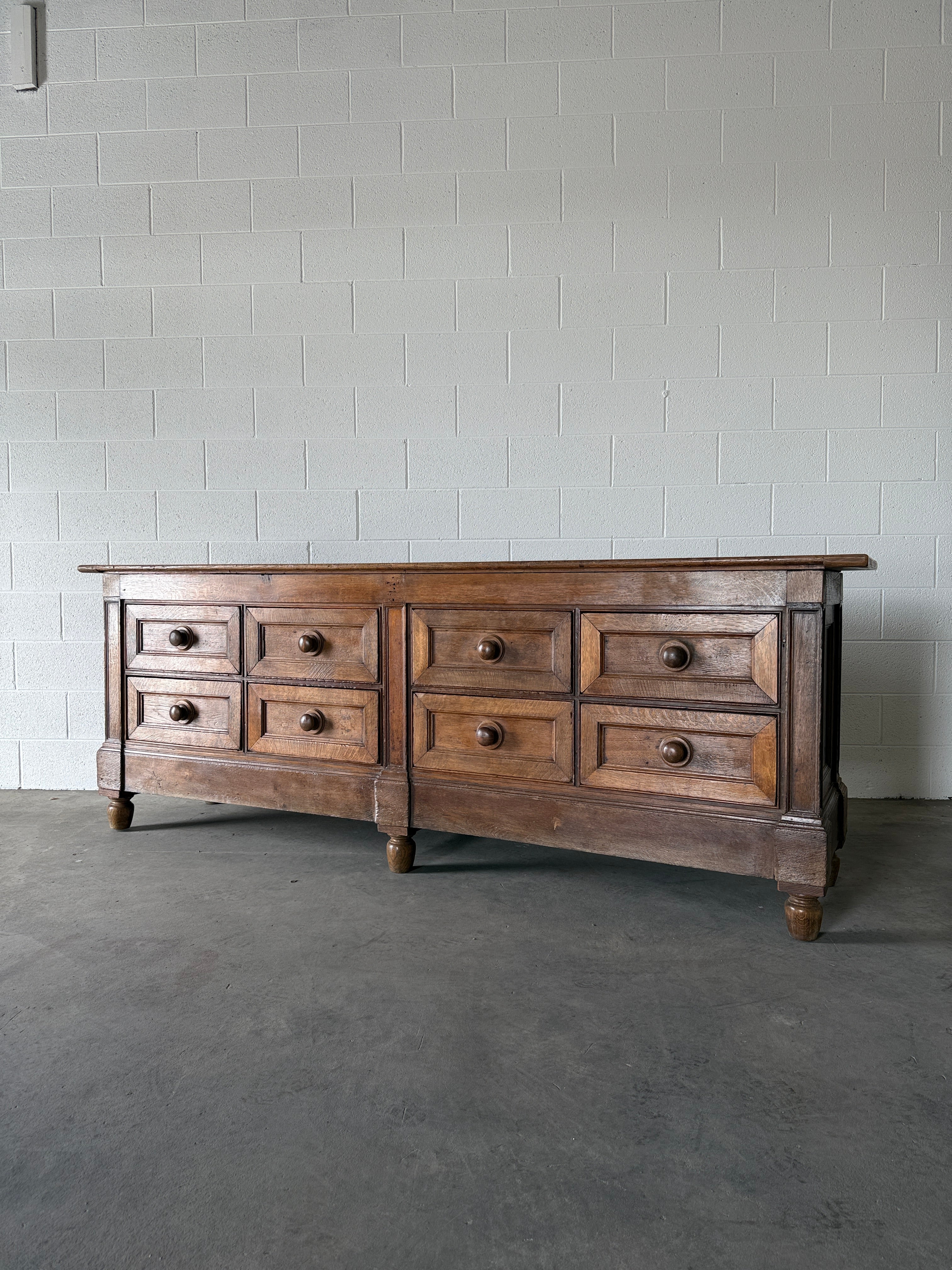 Incredible antique oak kitchen island