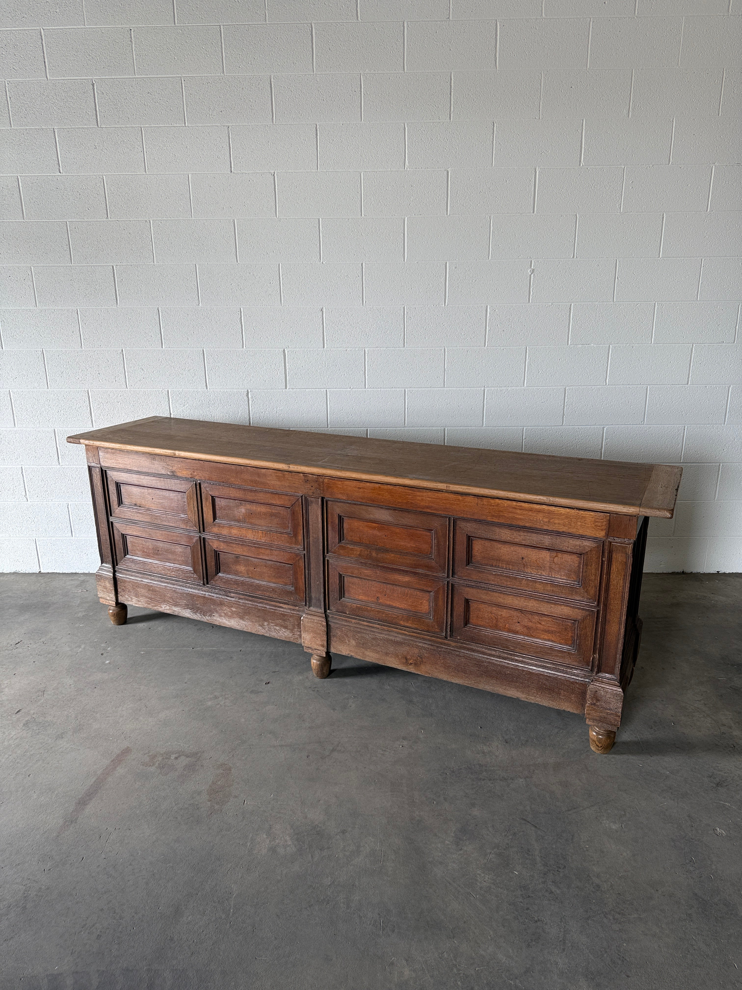Incredible antique oak kitchen island