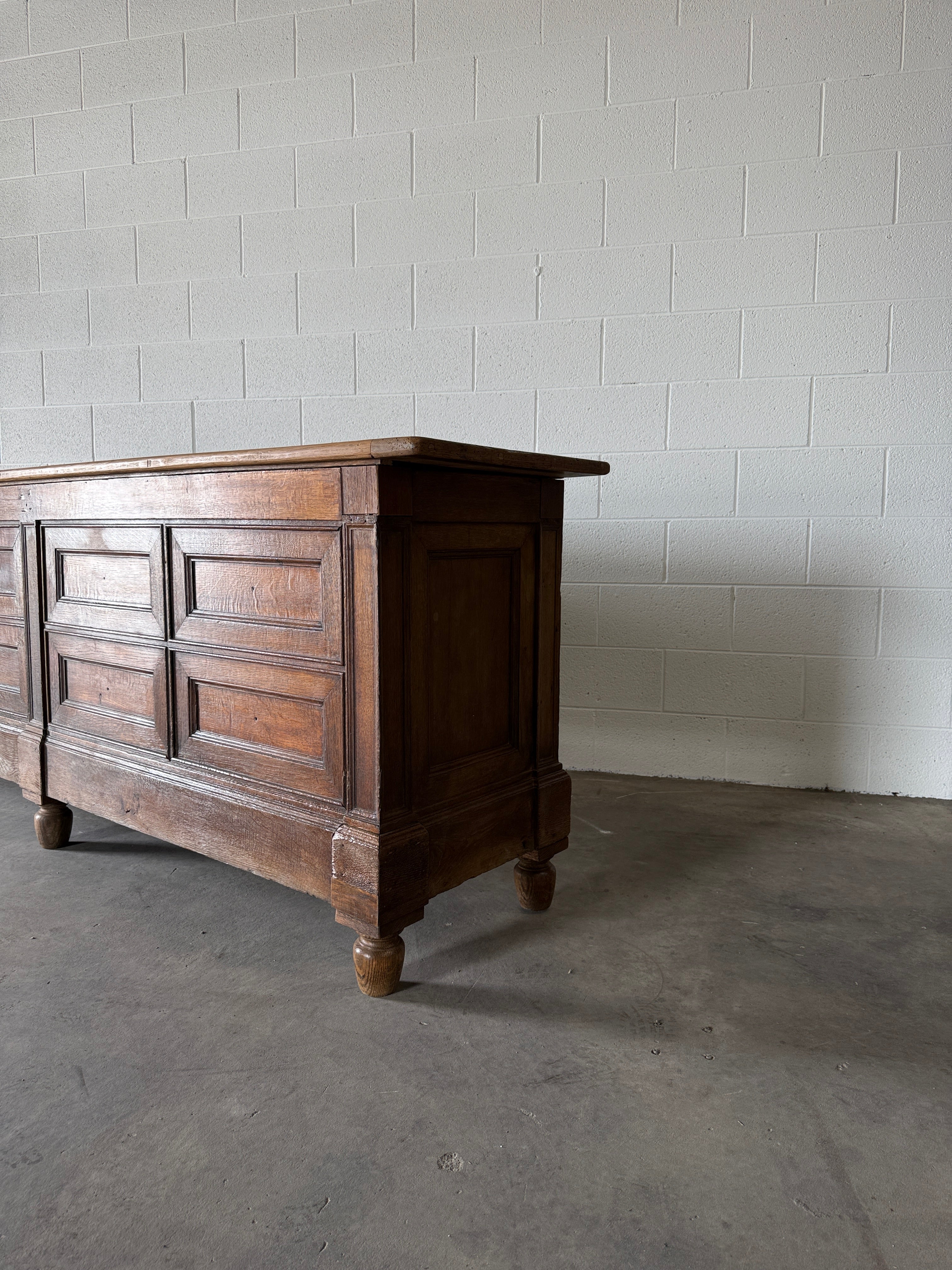 Incredible antique oak kitchen island
