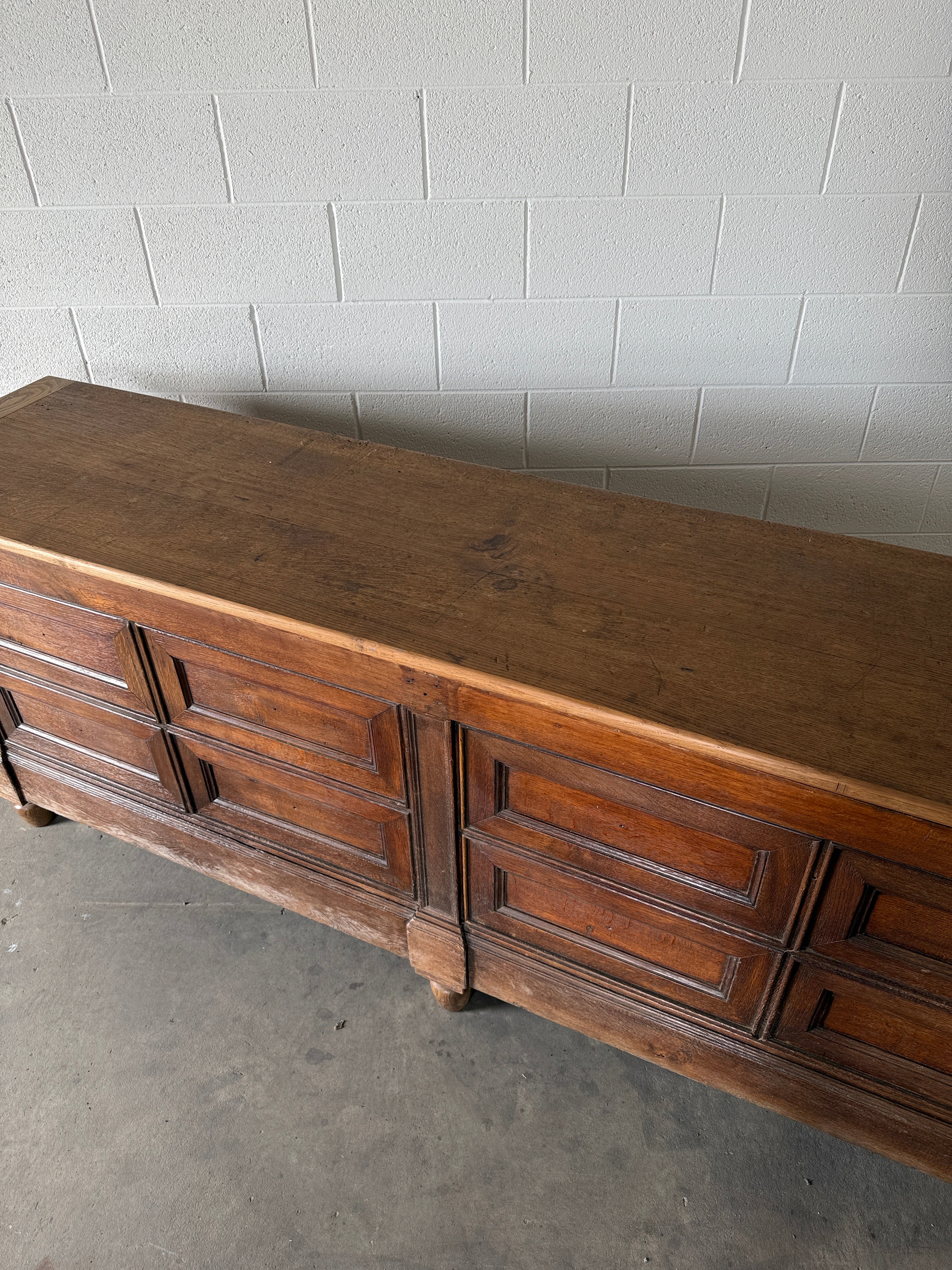 Incredible antique oak kitchen island