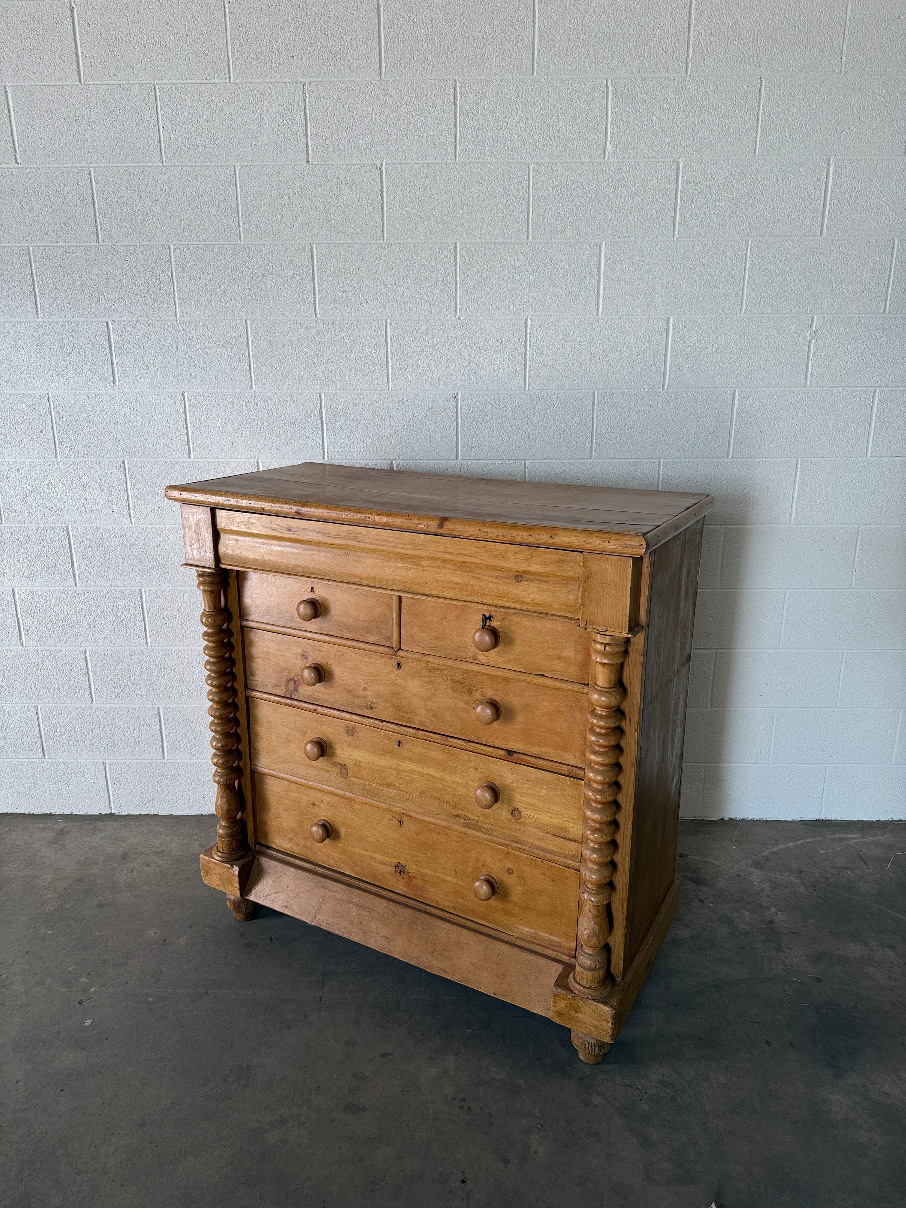 Scottish antique pine chest of drawers