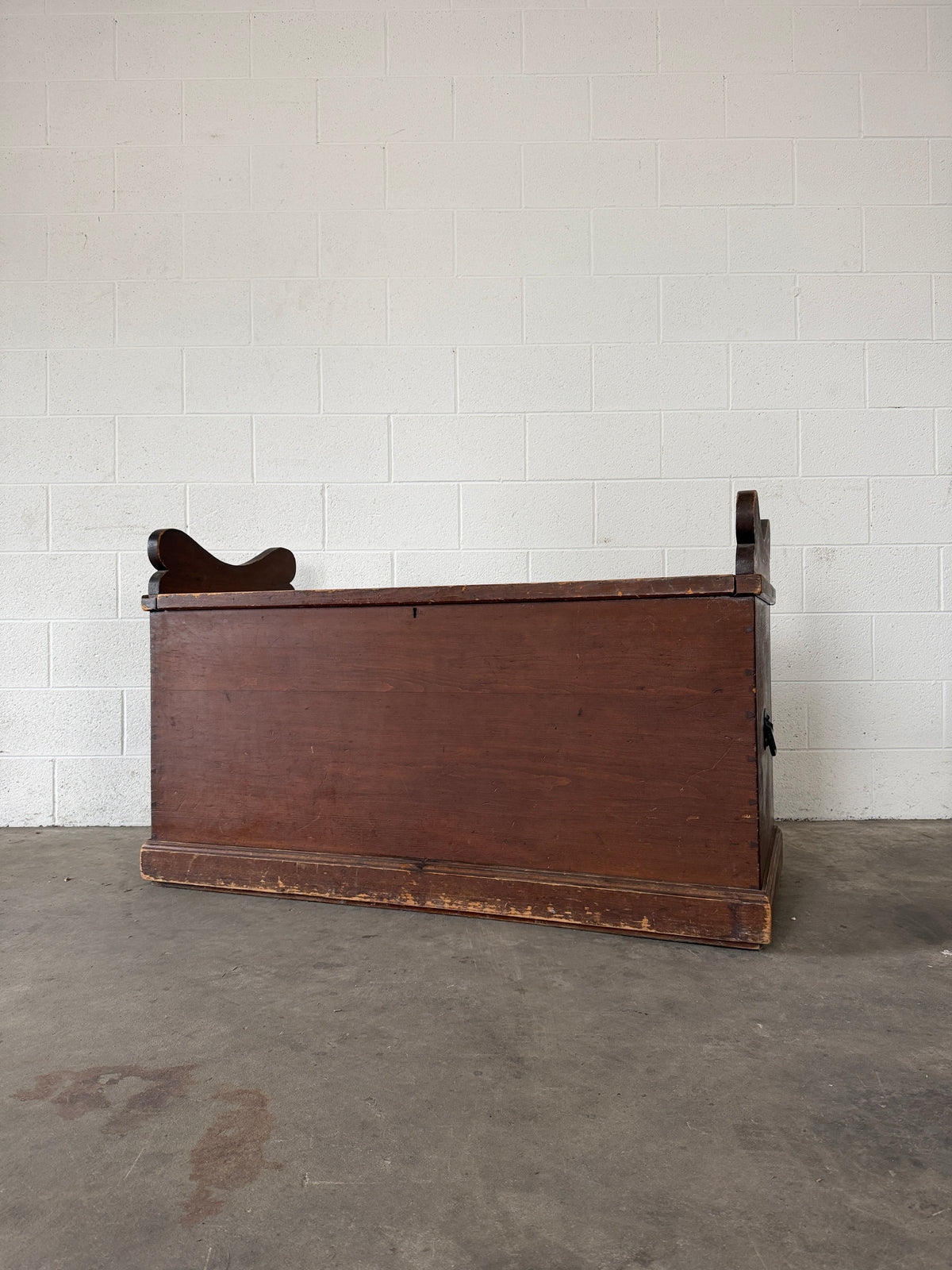 Antique painted pine blanket box