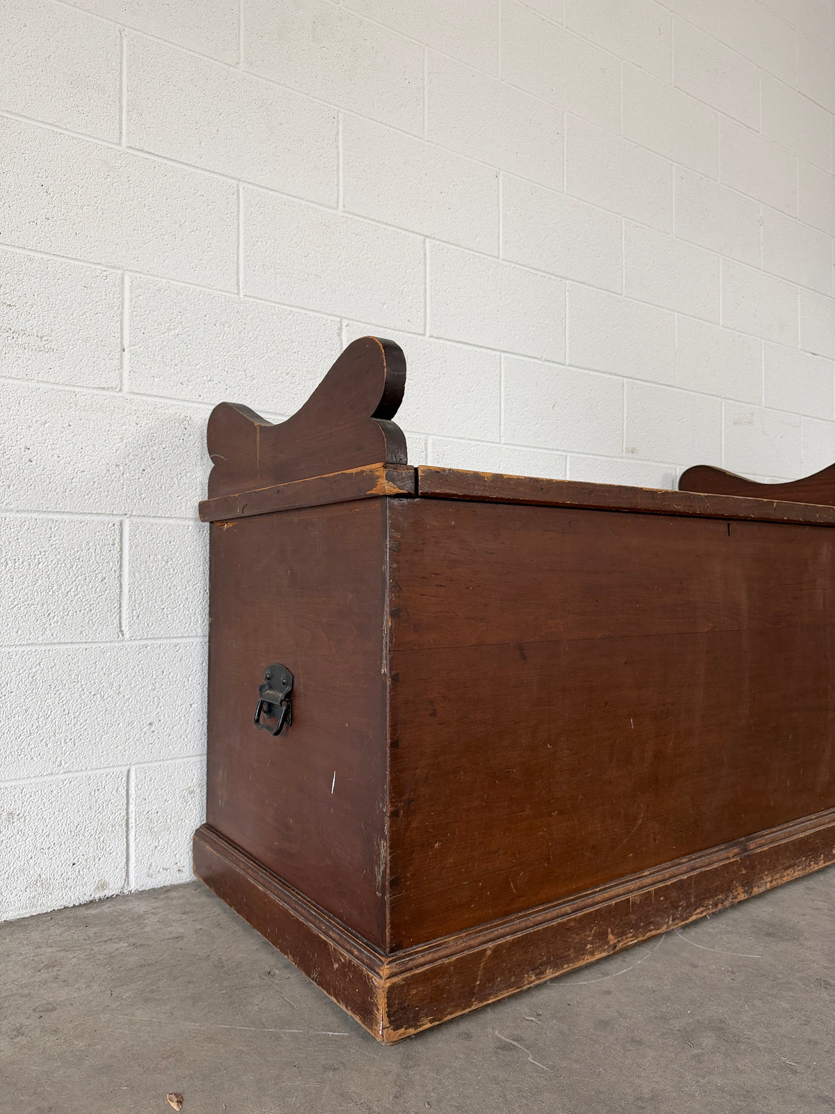 Antique painted pine blanket box