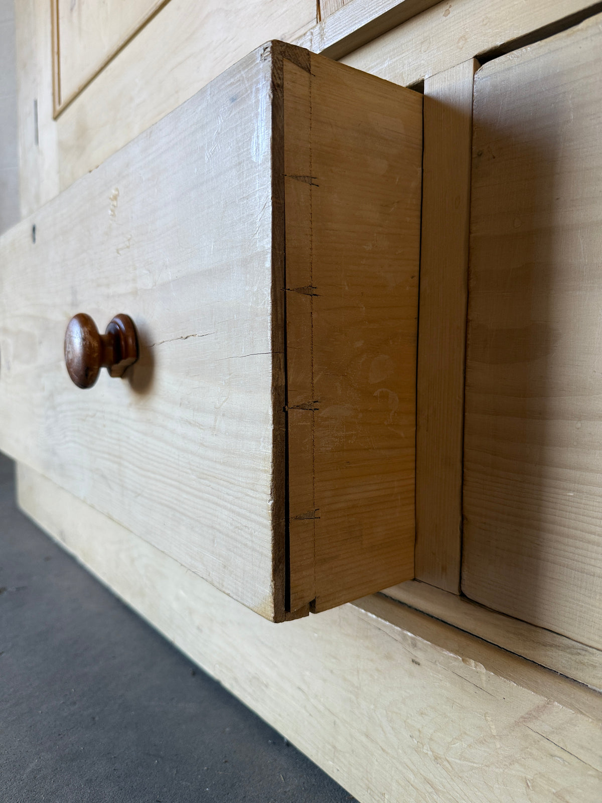 Incredible antique pine double wardrobe